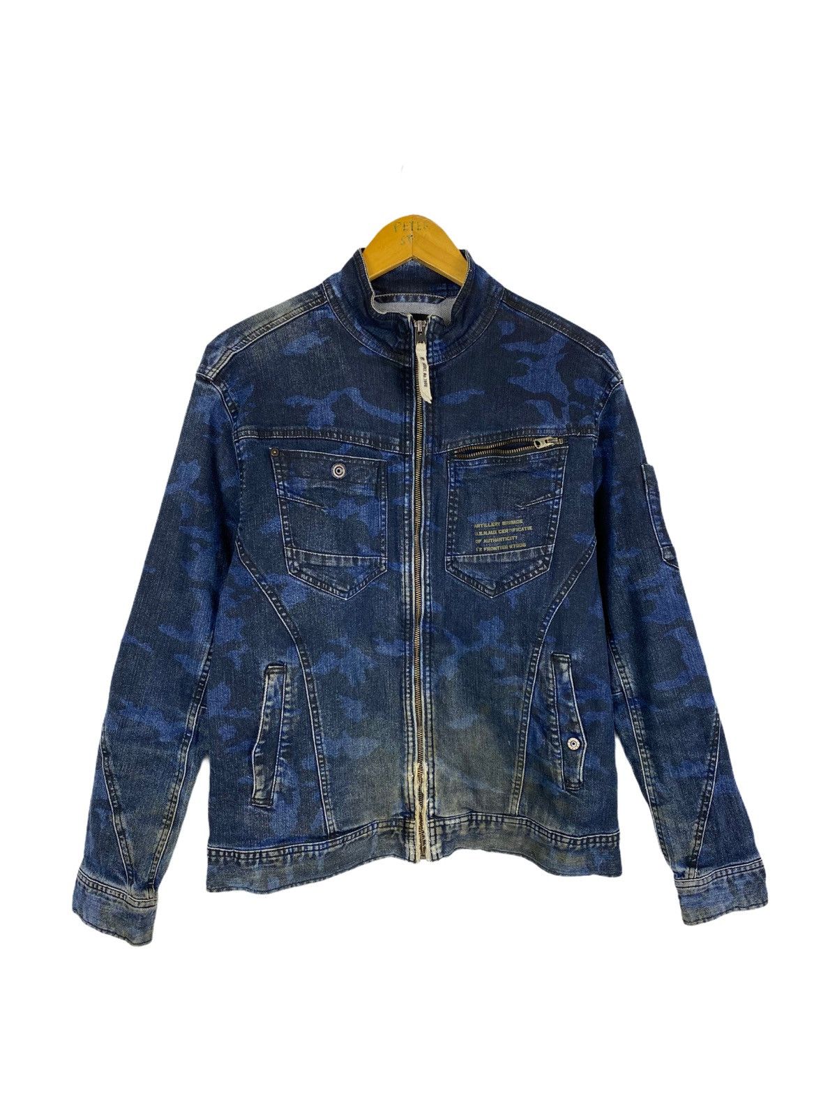 Vintage IZF DENIM DISTRESSED WORKER JACKET Size US L / EU 52-54 / 3 - 1 Thumbnail