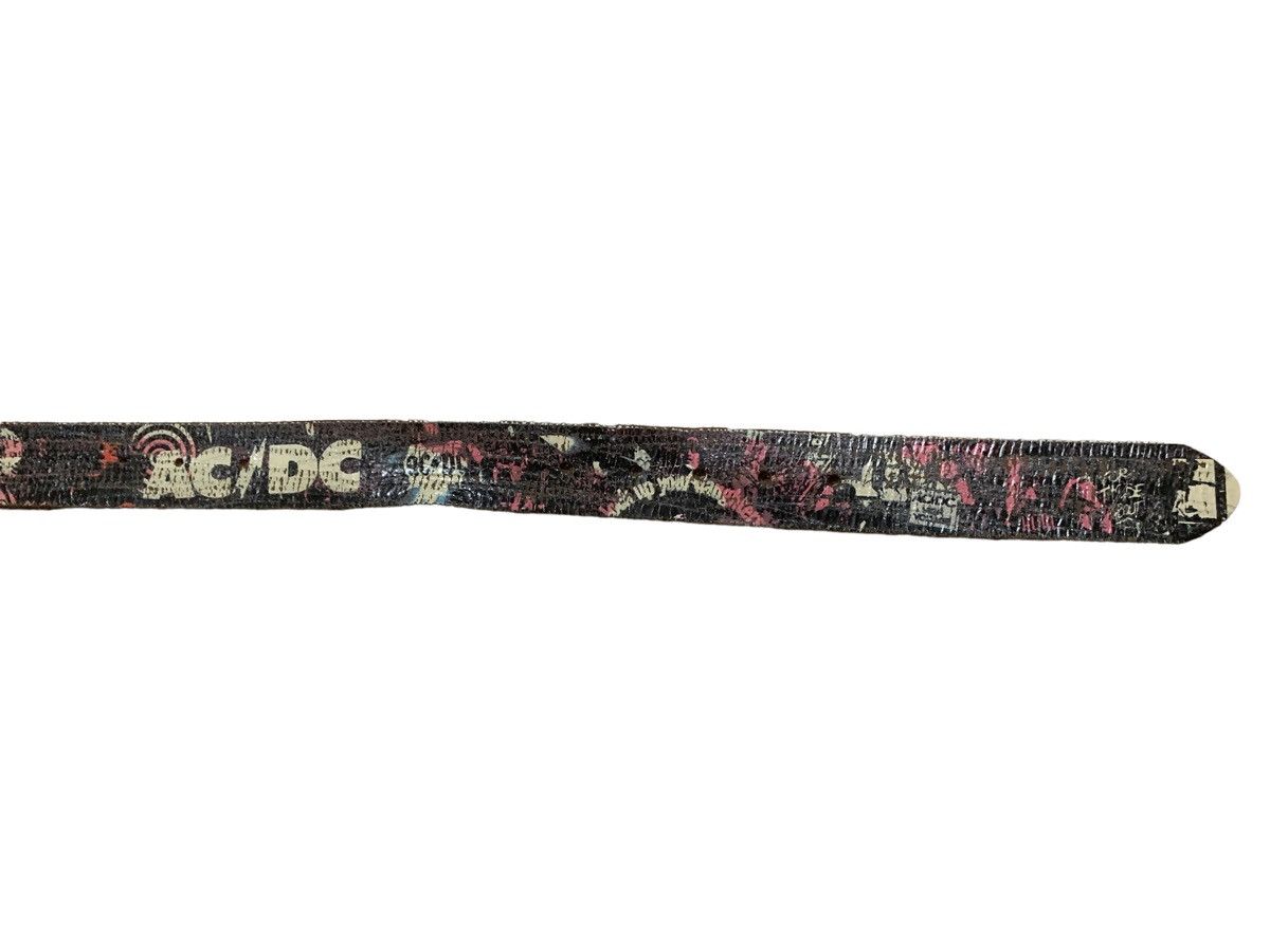Genuine Leather × KMRii × Rockstar Games RARE ‼️ 90s ACDC Rockstar Leather Belt Size ONE SIZE - 5 Thumbnail