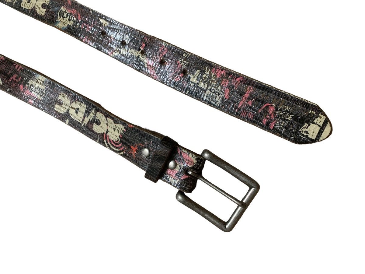 Genuine Leather × KMRii × Rockstar Games RARE ‼️ 90s ACDC Rockstar Leather Belt Size ONE SIZE - 2 Thumbnail
