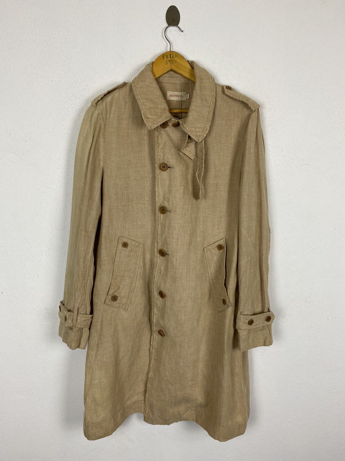 Designer × Japanese Brand SOUTIENCOL LINEN JACKET by TOSHIHIKO MURA Size US M / EU 48-50 / 2 - 2 Thumbnail