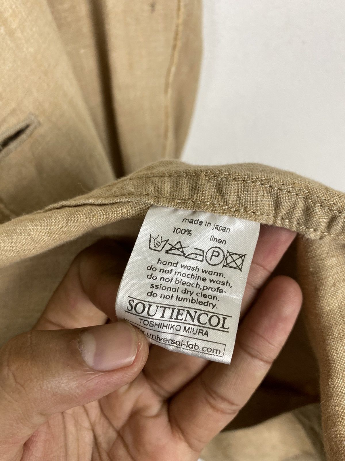 Designer × Japanese Brand SOUTIENCOL LINEN JACKET by TOSHIHIKO MURA Size US M / EU 48-50 / 2 - 11 Thumbnail