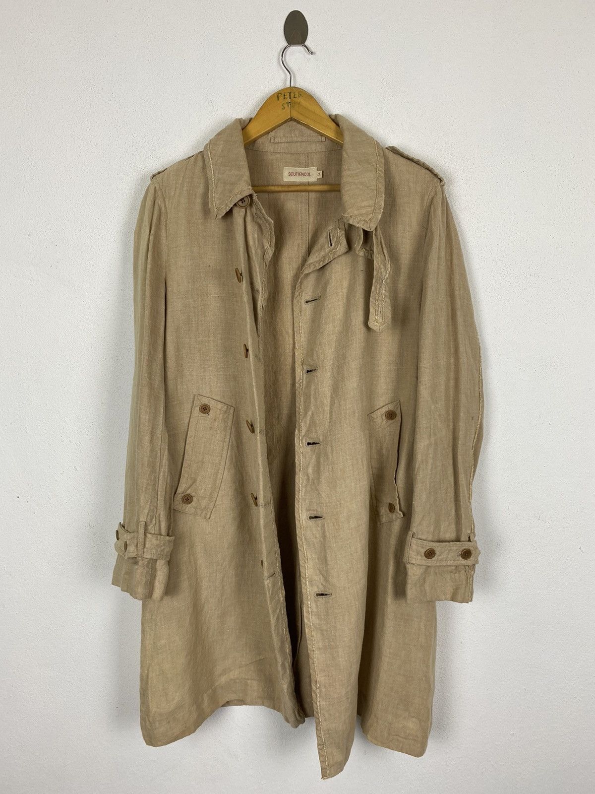 Designer × Japanese Brand SOUTIENCOL LINEN JACKET by TOSHIHIKO MURA Size US M / EU 48-50 / 2 - 3 Thumbnail