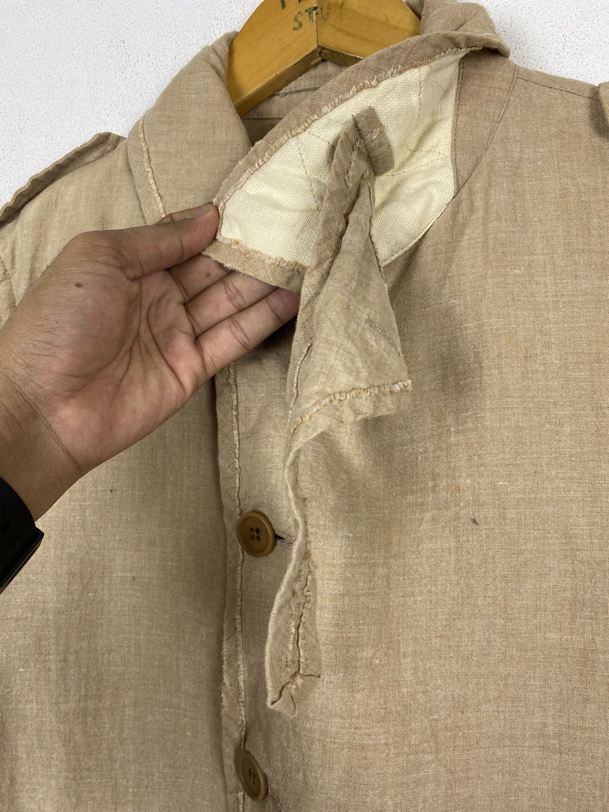 Designer × Japanese Brand SOUTIENCOL LINEN JACKET by TOSHIHIKO MURA Size US M / EU 48-50 / 2 - 8 Thumbnail