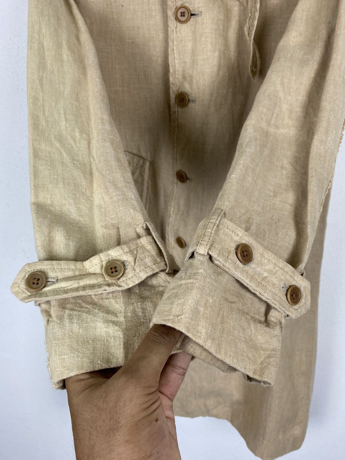 Designer × Japanese Brand SOUTIENCOL LINEN JACKET by TOSHIHIKO MURA Size US M / EU 48-50 / 2 - 9 Thumbnail