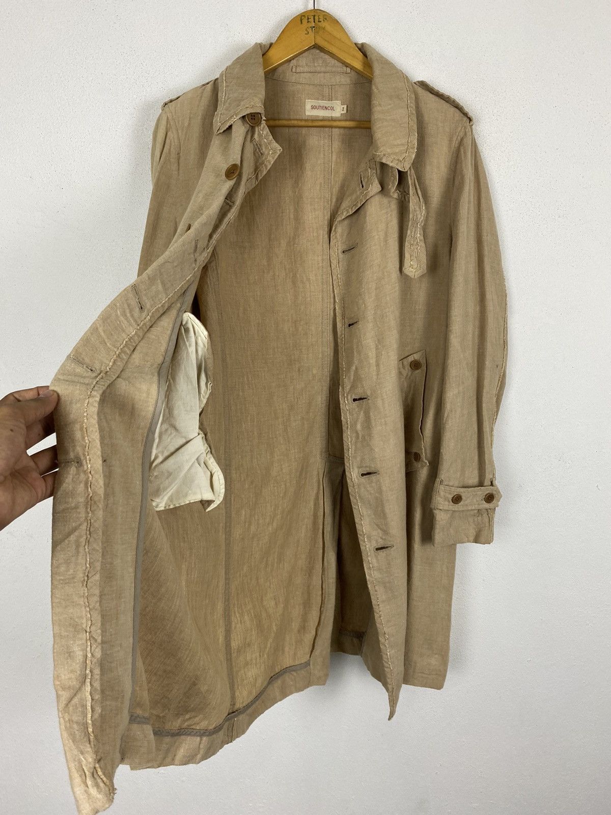Designer × Japanese Brand SOUTIENCOL LINEN JACKET by TOSHIHIKO MURA Size US M / EU 48-50 / 2 - 4 Thumbnail