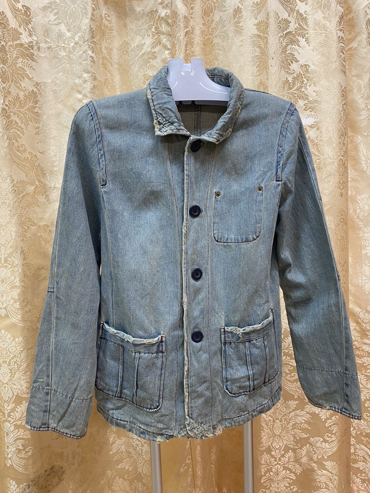 Denime Sky Bomber 391B08 Distress Denime Jacket Size US M / EU 48-50 / 2 - 2 Thumbnail