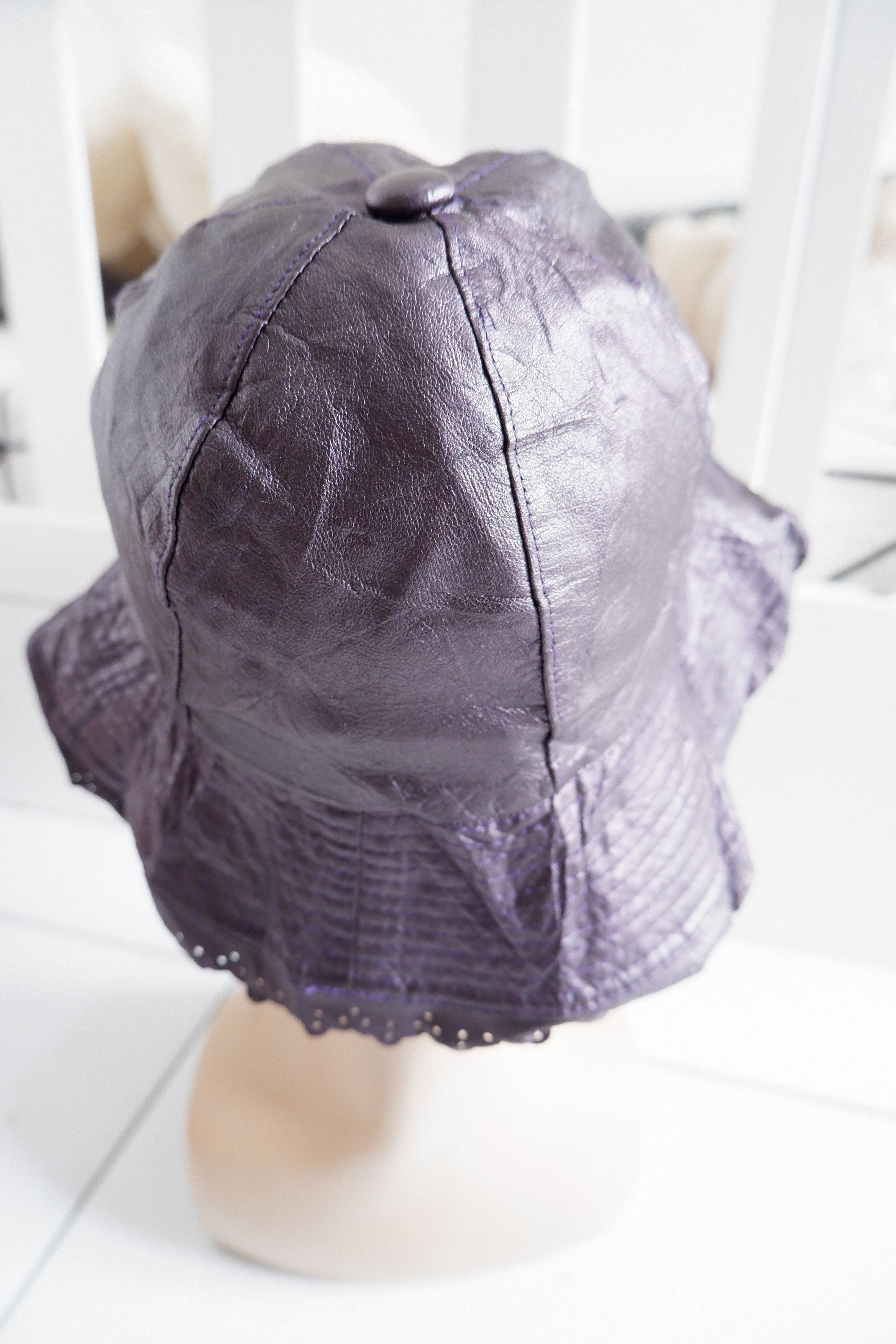 Vivienne Westwood Vintage 90s Vivienne Westwood Leather Hat (58cm) Size ONE SIZE - 4 Thumbnail