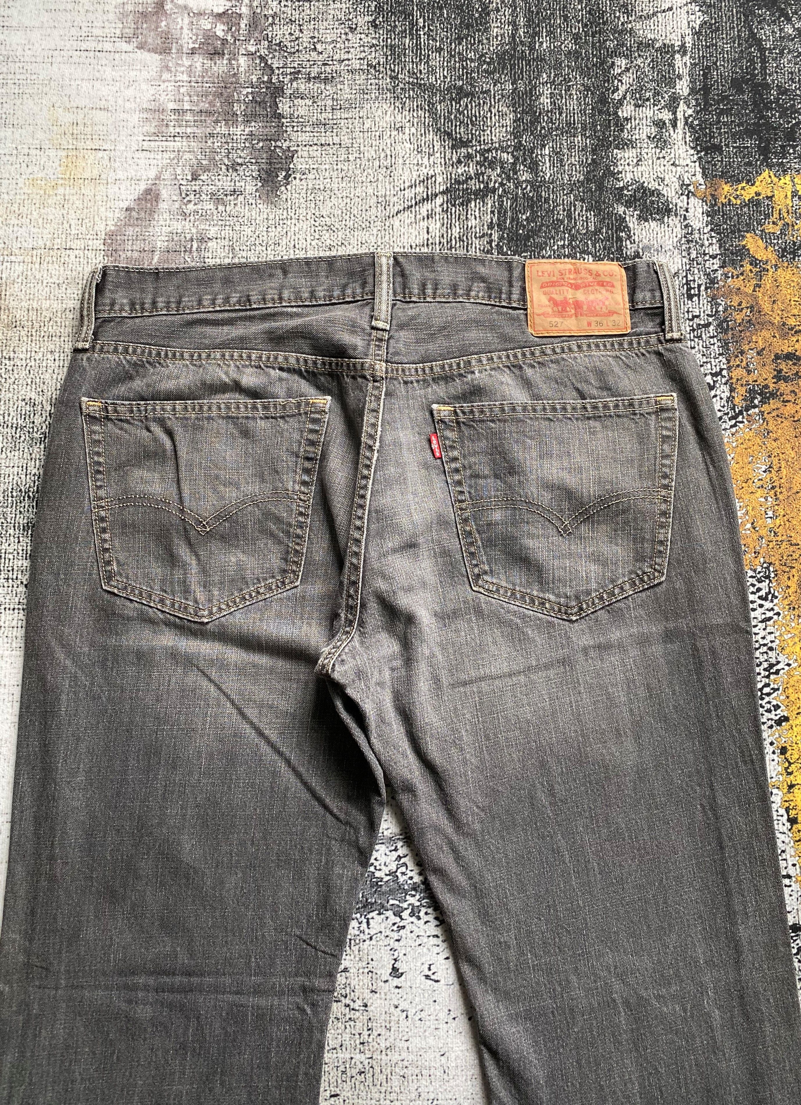 Levi's RARE🔥 527 Earth Tone Washed Flare Bootcut Jeans Size US 36 / EU 52 - 9 Thumbnail