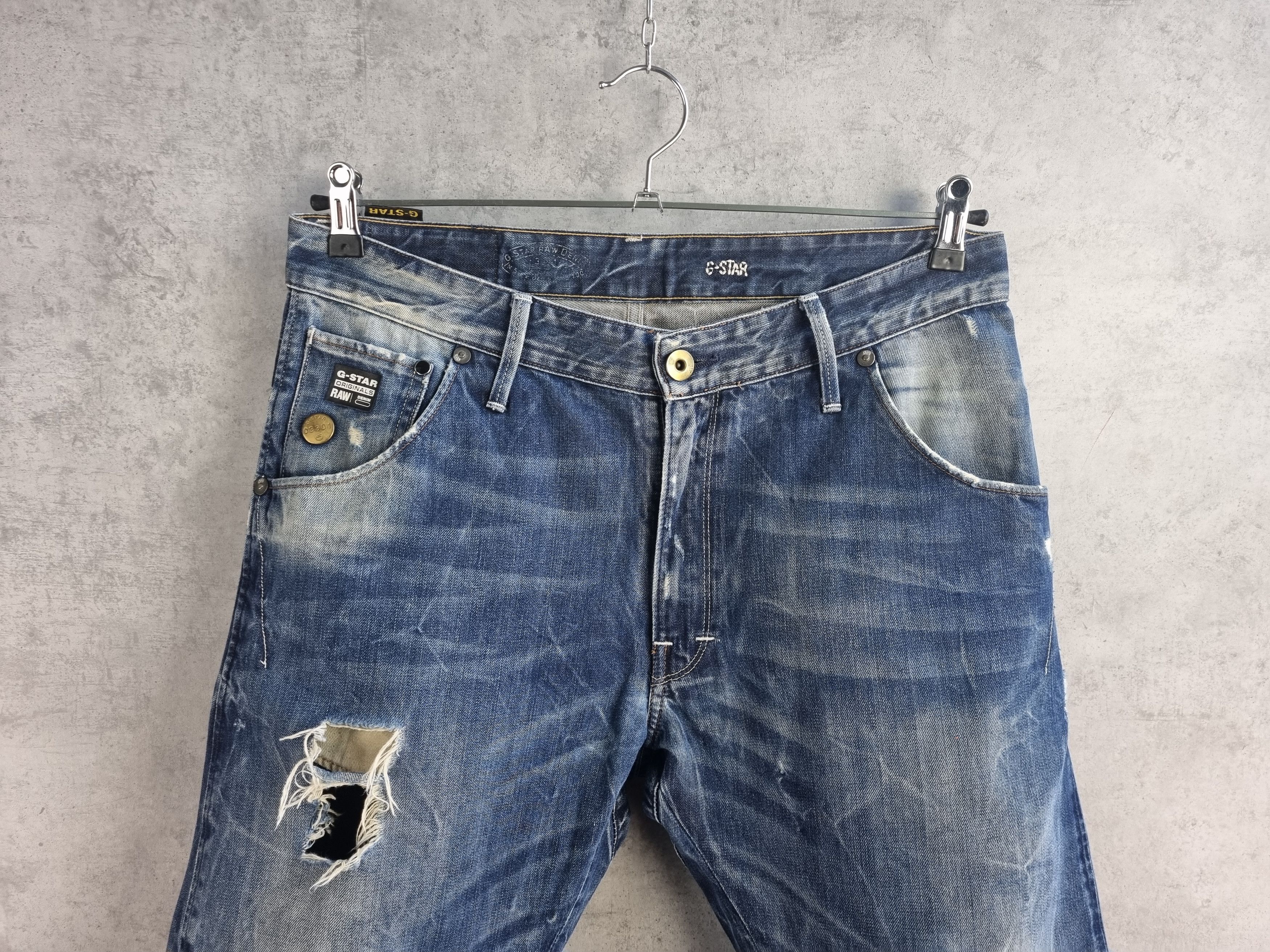 G-Star G STAR Arc Loose Ripped Tapered Denim Jeans Size US 32 / EU 48 - 4 Thumbnail