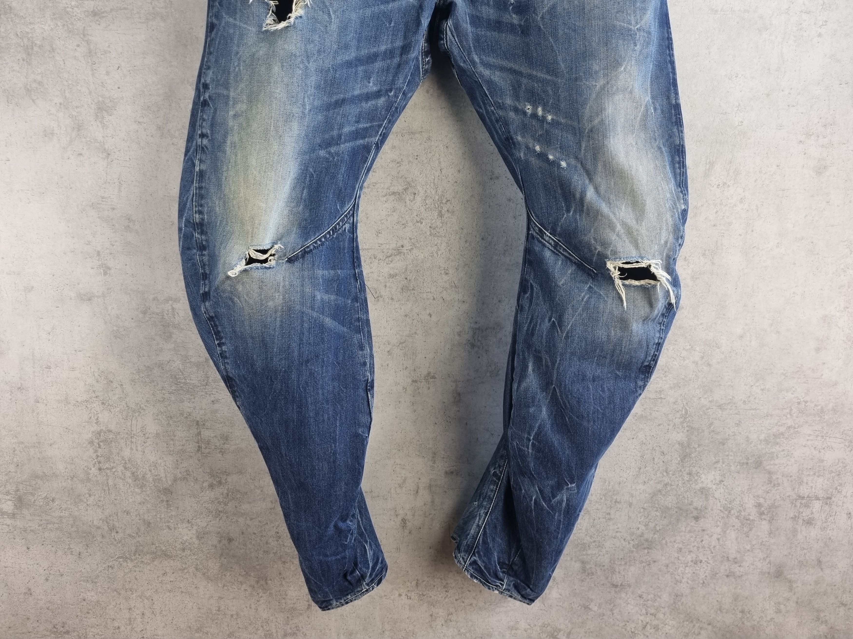 G-Star G STAR Arc Loose Ripped Tapered Denim Jeans Size US 32 / EU 48 - 3 Thumbnail