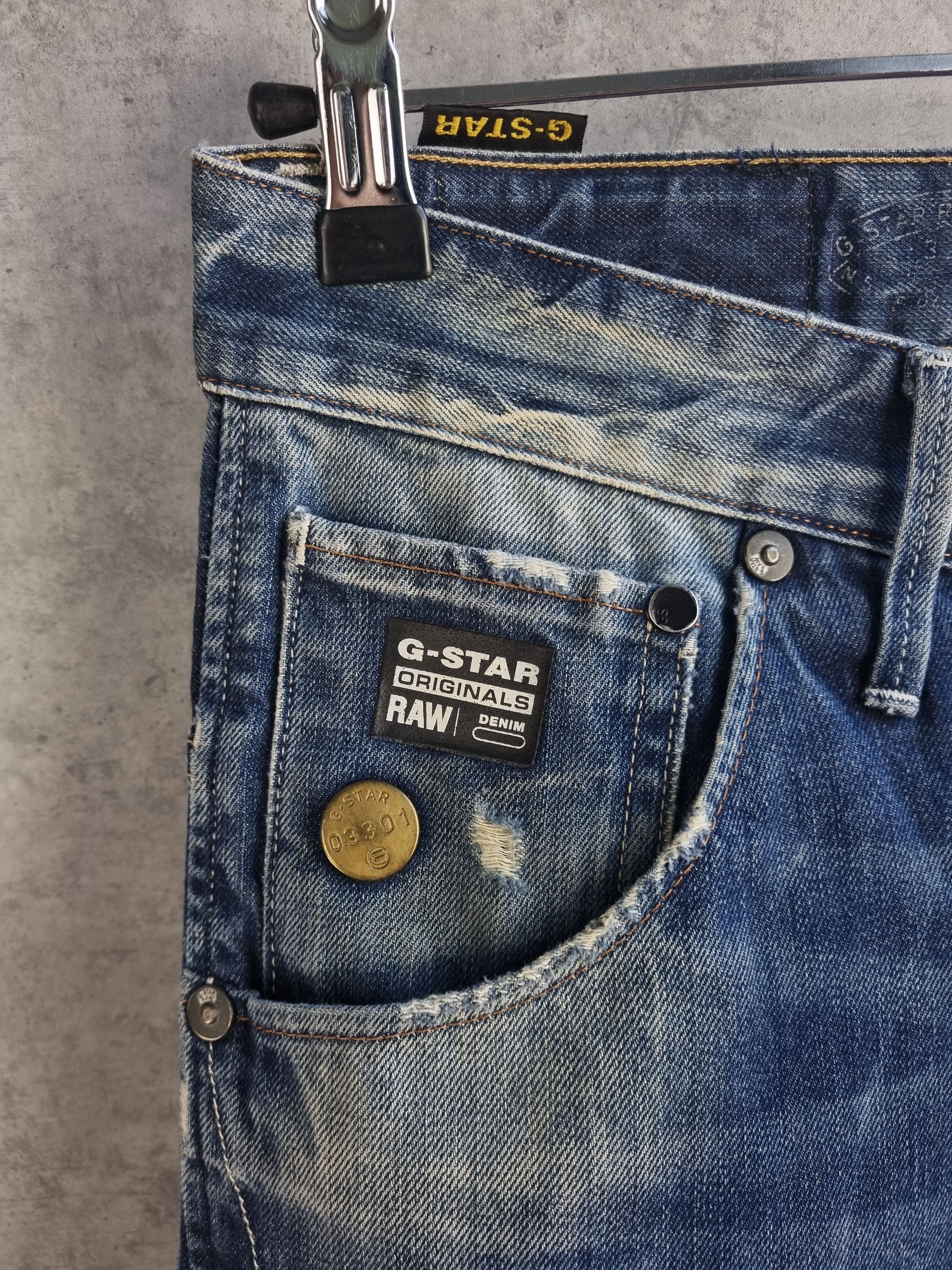 G-Star G STAR Arc Loose Ripped Tapered Denim Jeans Size US 32 / EU 48 - 13 Thumbnail