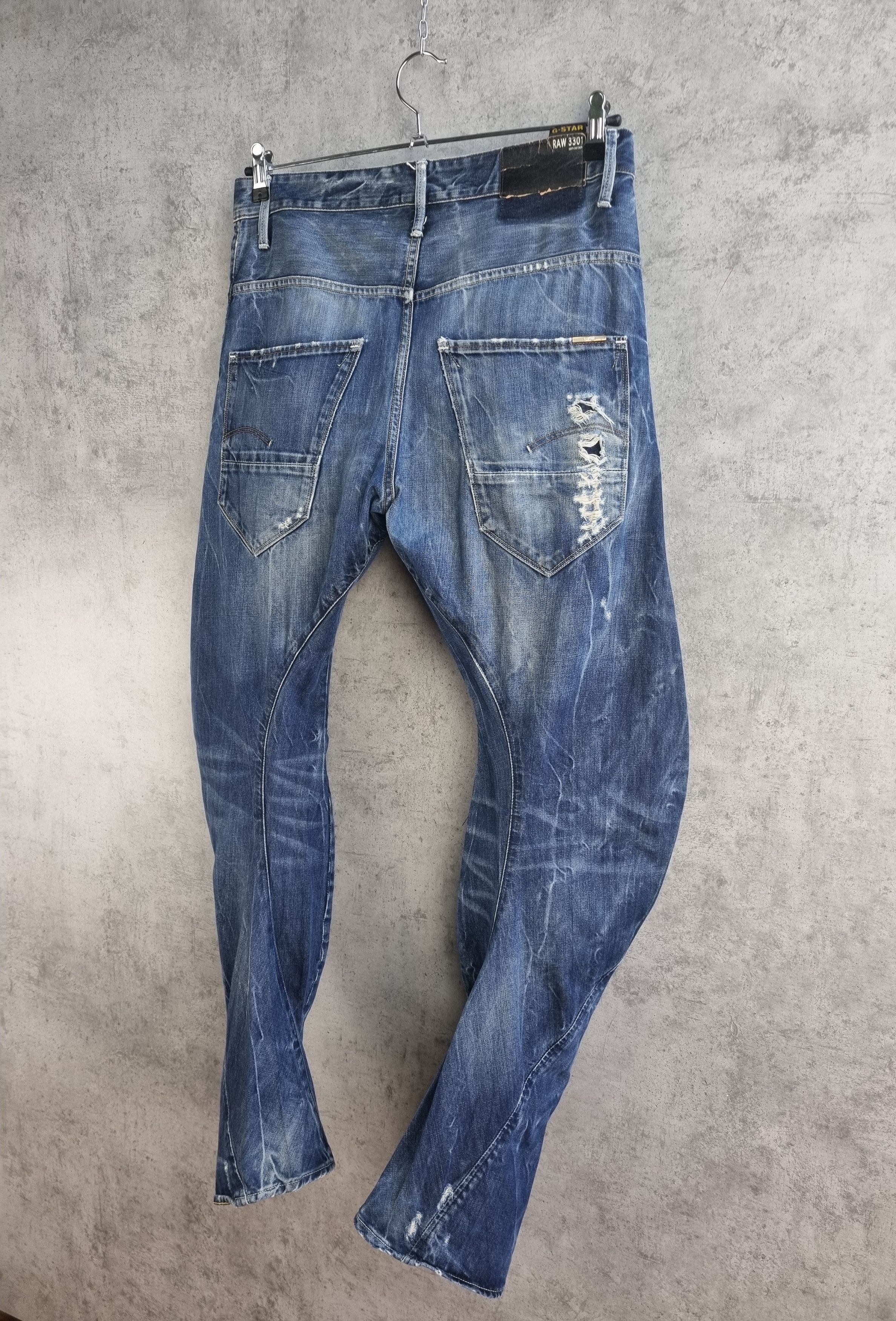 G-Star G STAR Arc Loose Ripped Tapered Denim Jeans Size US 32 / EU 48 - 15 Thumbnail