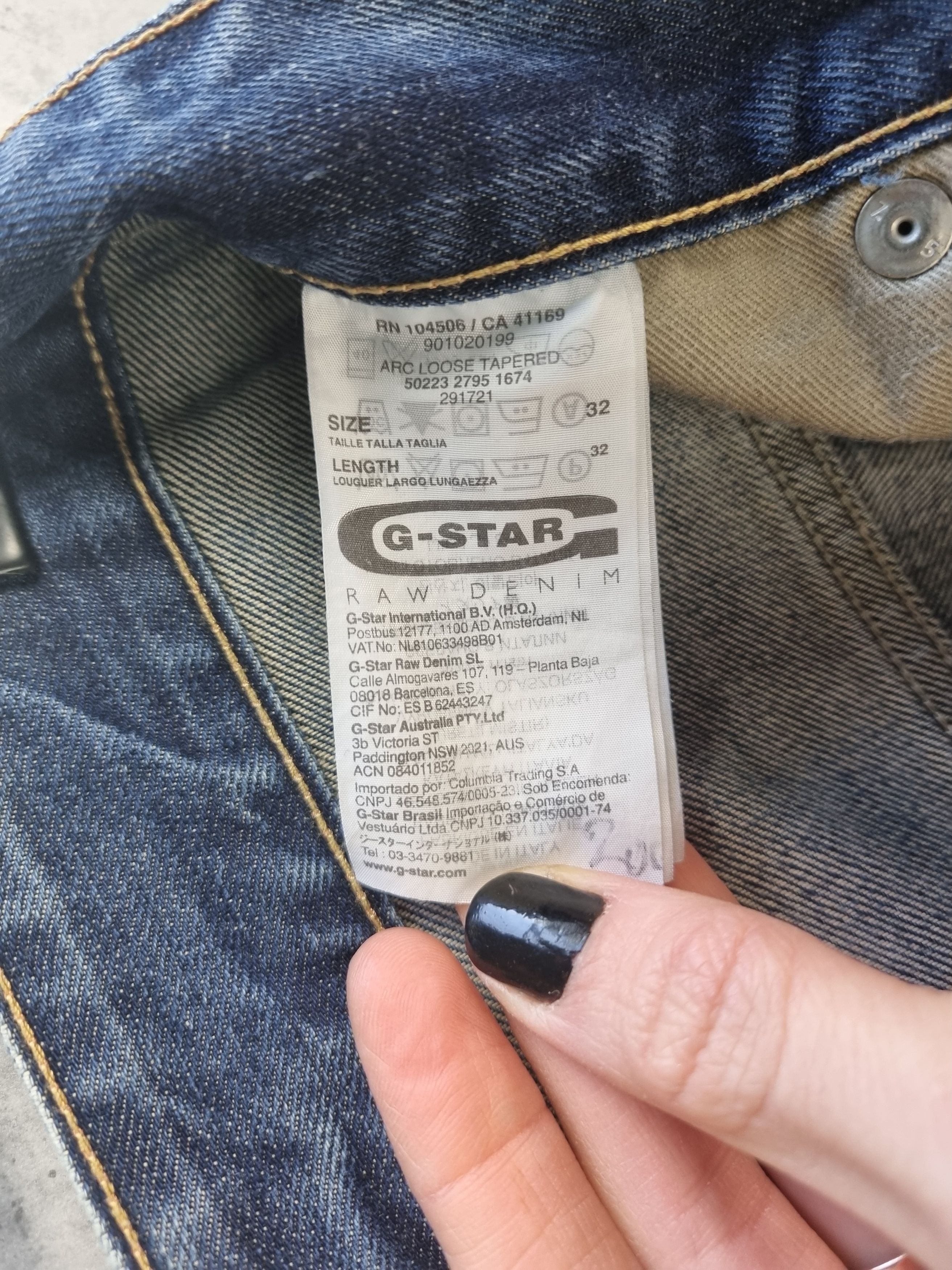 G-Star G STAR Arc Loose Ripped Tapered Denim Jeans Size US 32 / EU 48 - 7 Thumbnail