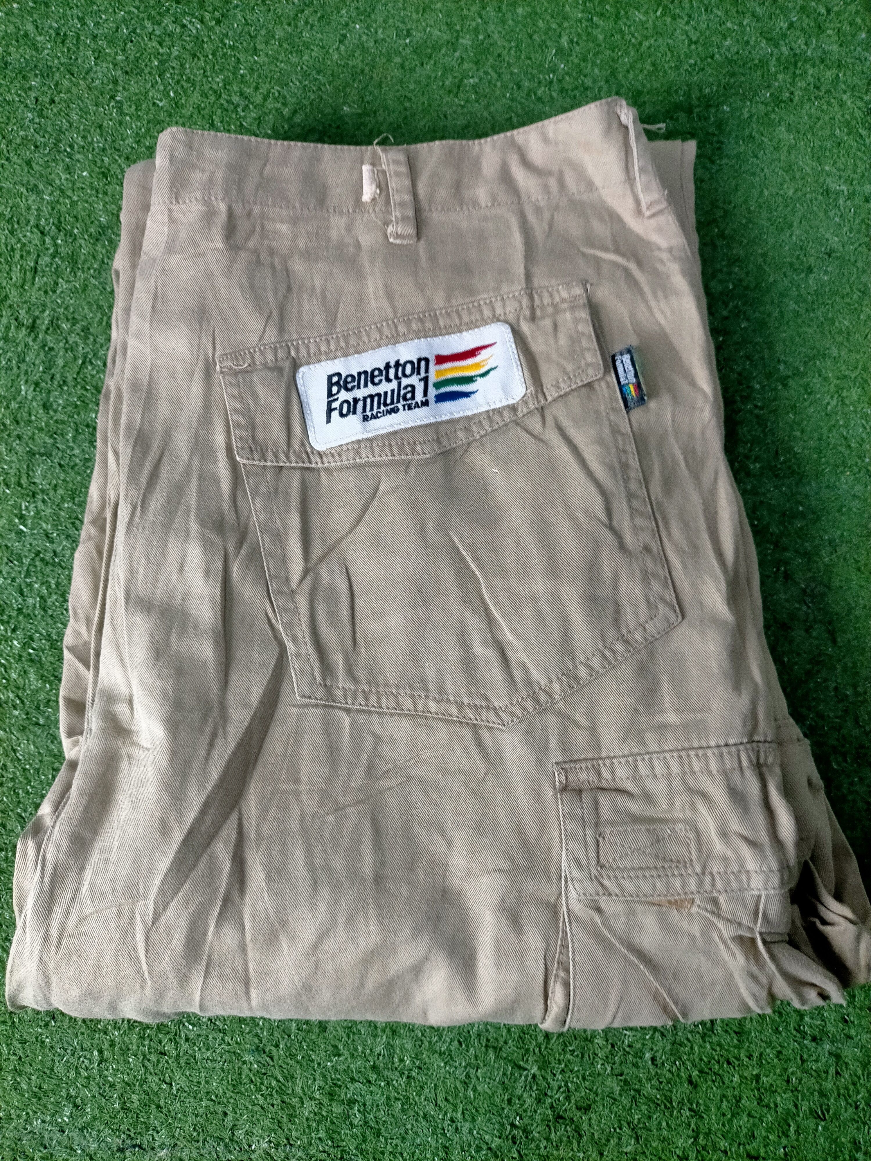 Benetton × Vintage Vintage Benetton Formula 1 Cargo Pants Size US 35 - 1 Thumbnail