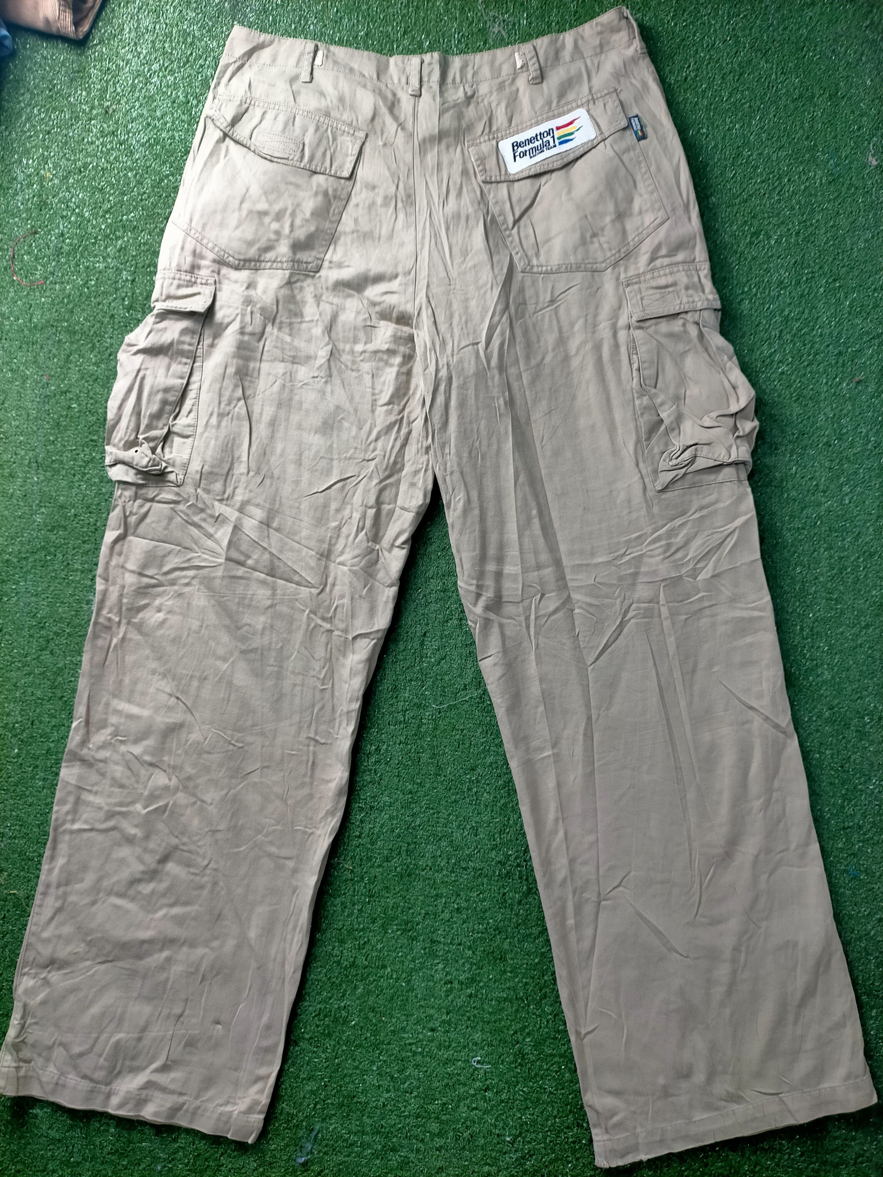 Benetton × Vintage Vintage Benetton Formula 1 Cargo Pants Size US 35 - 3 Thumbnail