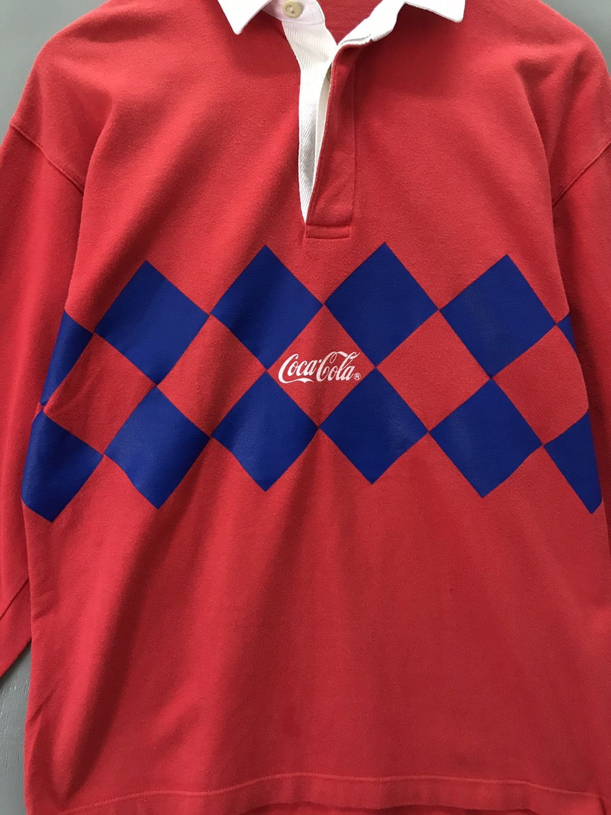 Coca Cola Vintage 90s Coca Cola Rugby Polo Shirts Size US XL / EU 56 / 4 - 4 Thumbnail
