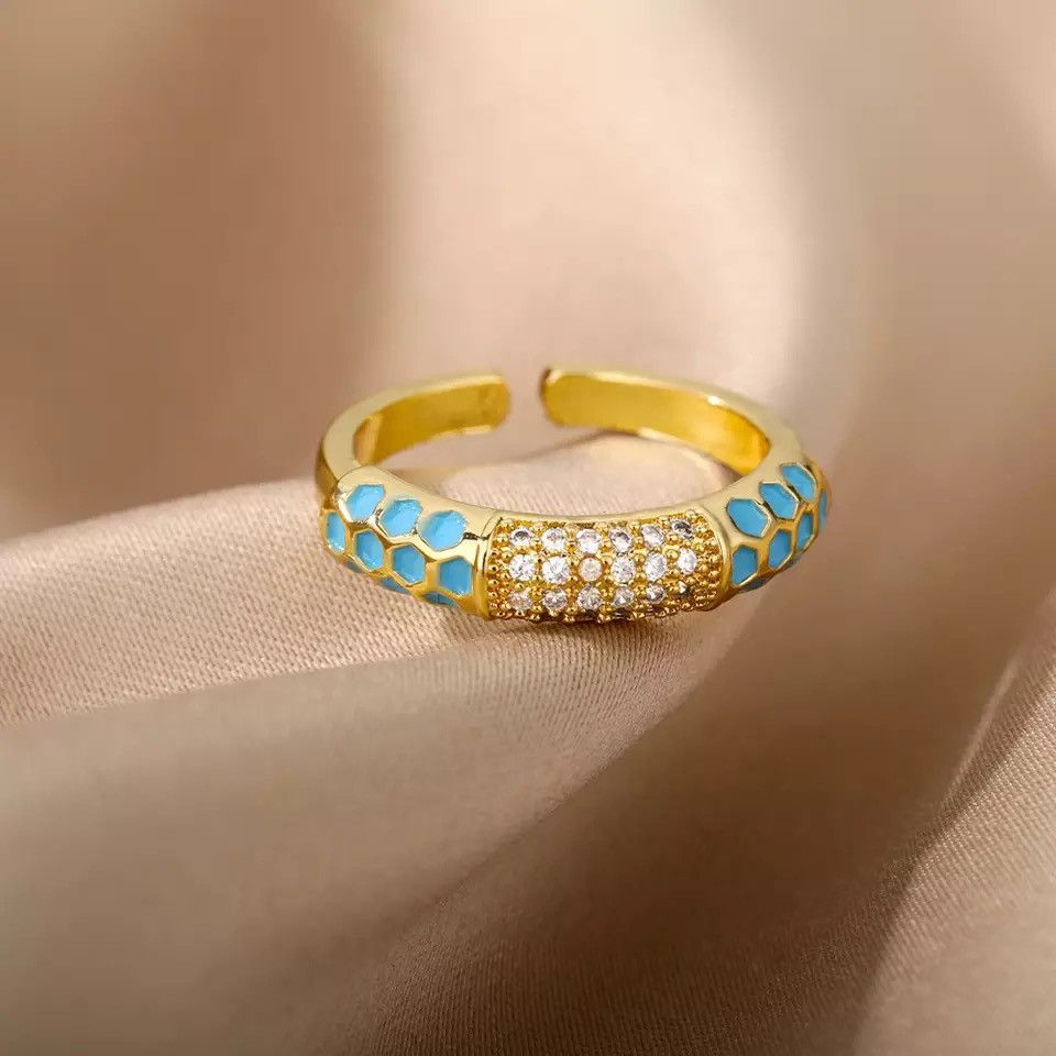 Jewelry Creative Handmade Enamel Craft Ring Size ONE SIZE - 2 Thumbnail