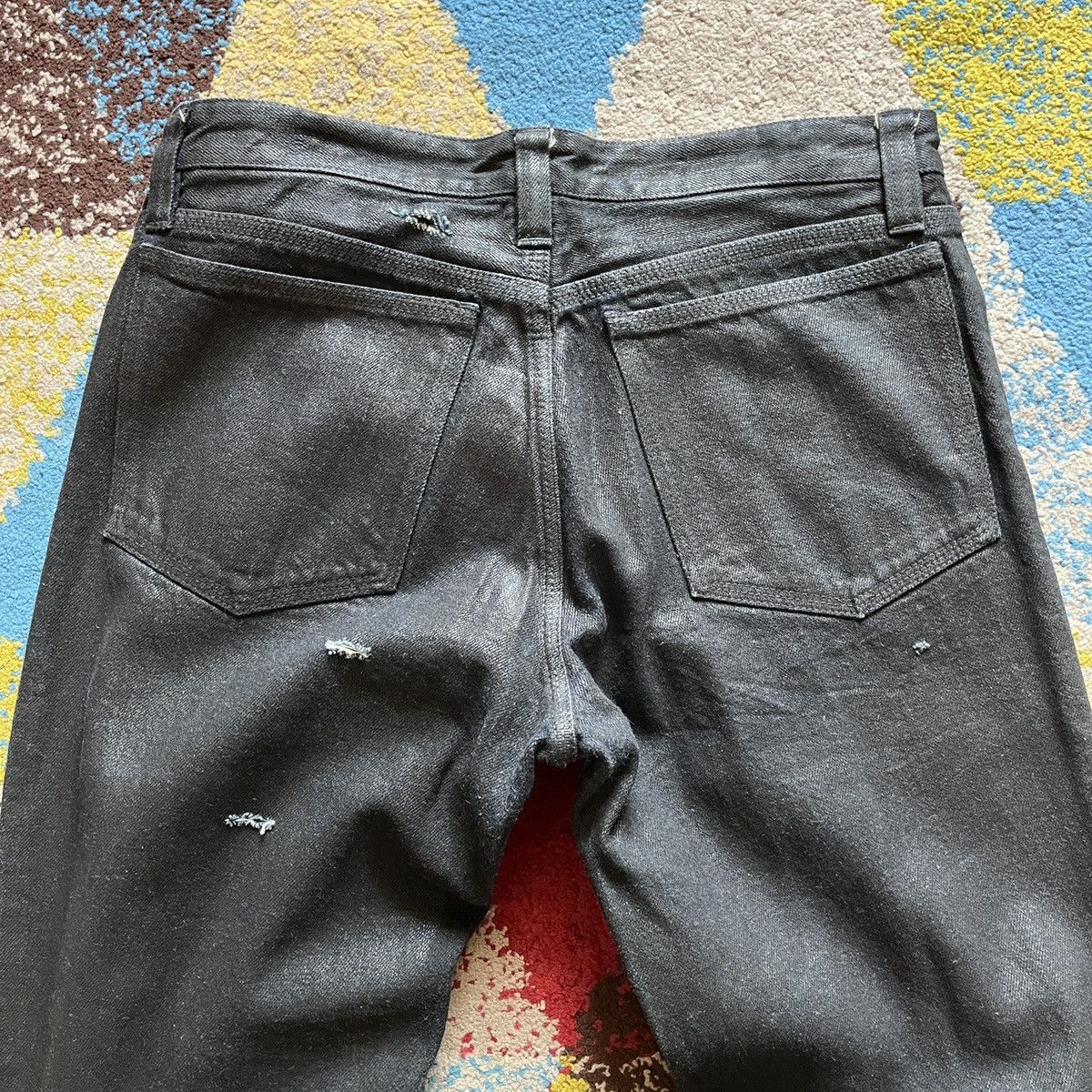 Japanese Brand Jun Takahashi Distressed Wax Denim Size US 30 / EU 46 - 11 Thumbnail