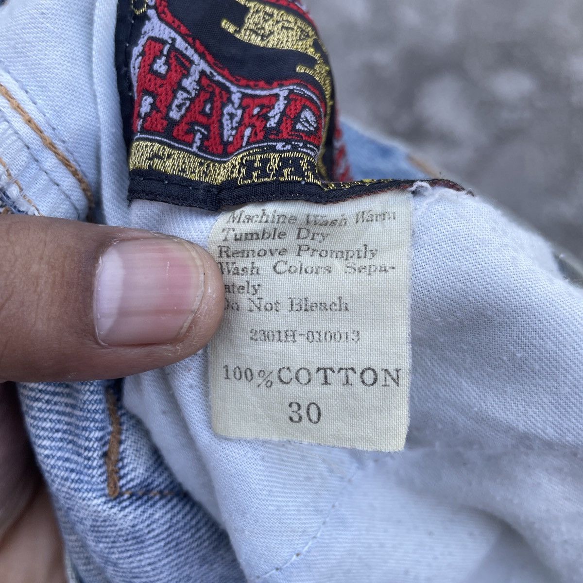 Japanese Brand Vintage Local Motion Hardwear Distressed Denim Jeans Size US 31 - 5 Thumbnail