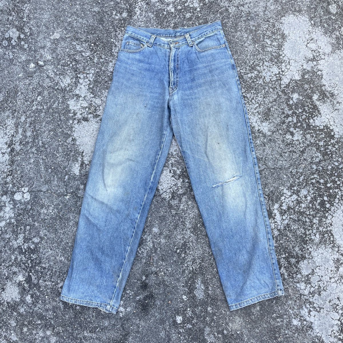 Japanese Brand Vintage Local Motion Hardwear Distressed Denim Jeans Size US 31 - 1 Thumbnail