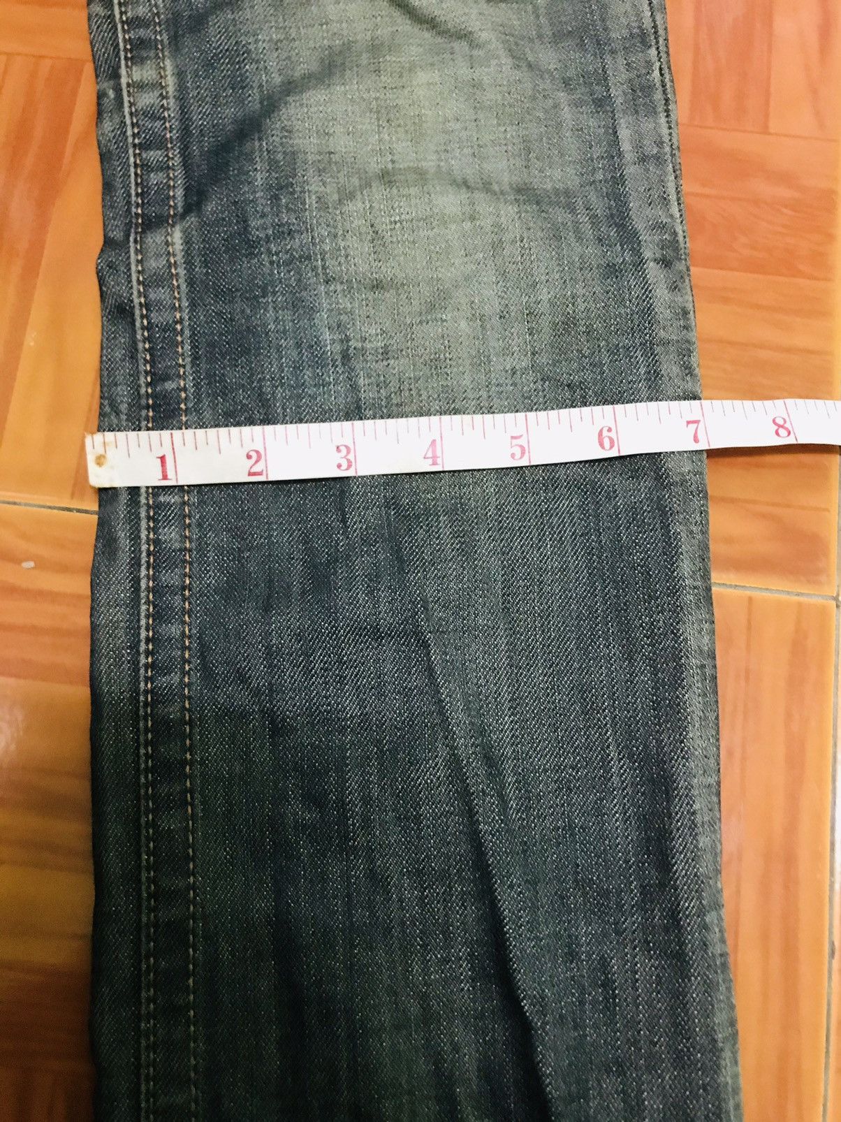 Levi's Louis Black Distressed Bootcut Jeans Faded Blue Vtg Wash Size US 31 - 13 Thumbnail