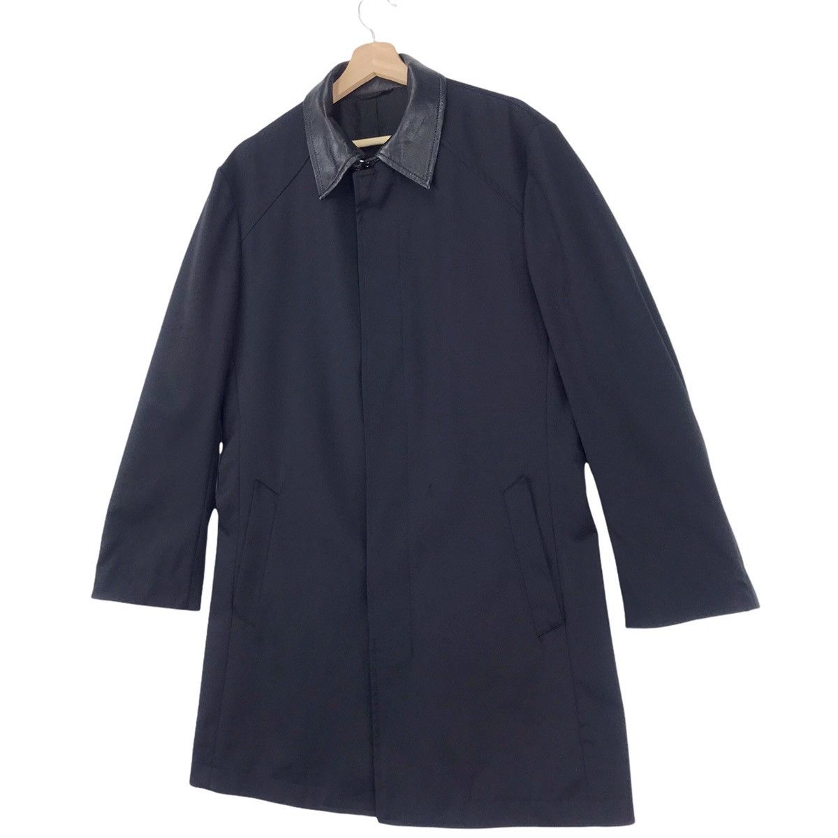 Designer × Versace Versace Collection Leather Collar Overcoat Size US L / EU 52-54 / 3 - 2 Thumbnail
