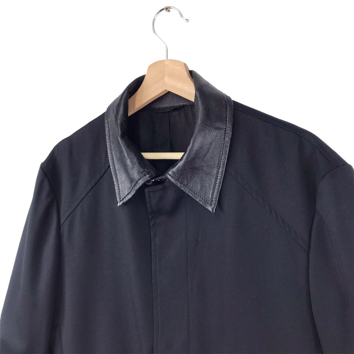 Designer × Versace Versace Collection Leather Collar Overcoat Size US L / EU 52-54 / 3 - 4 Thumbnail