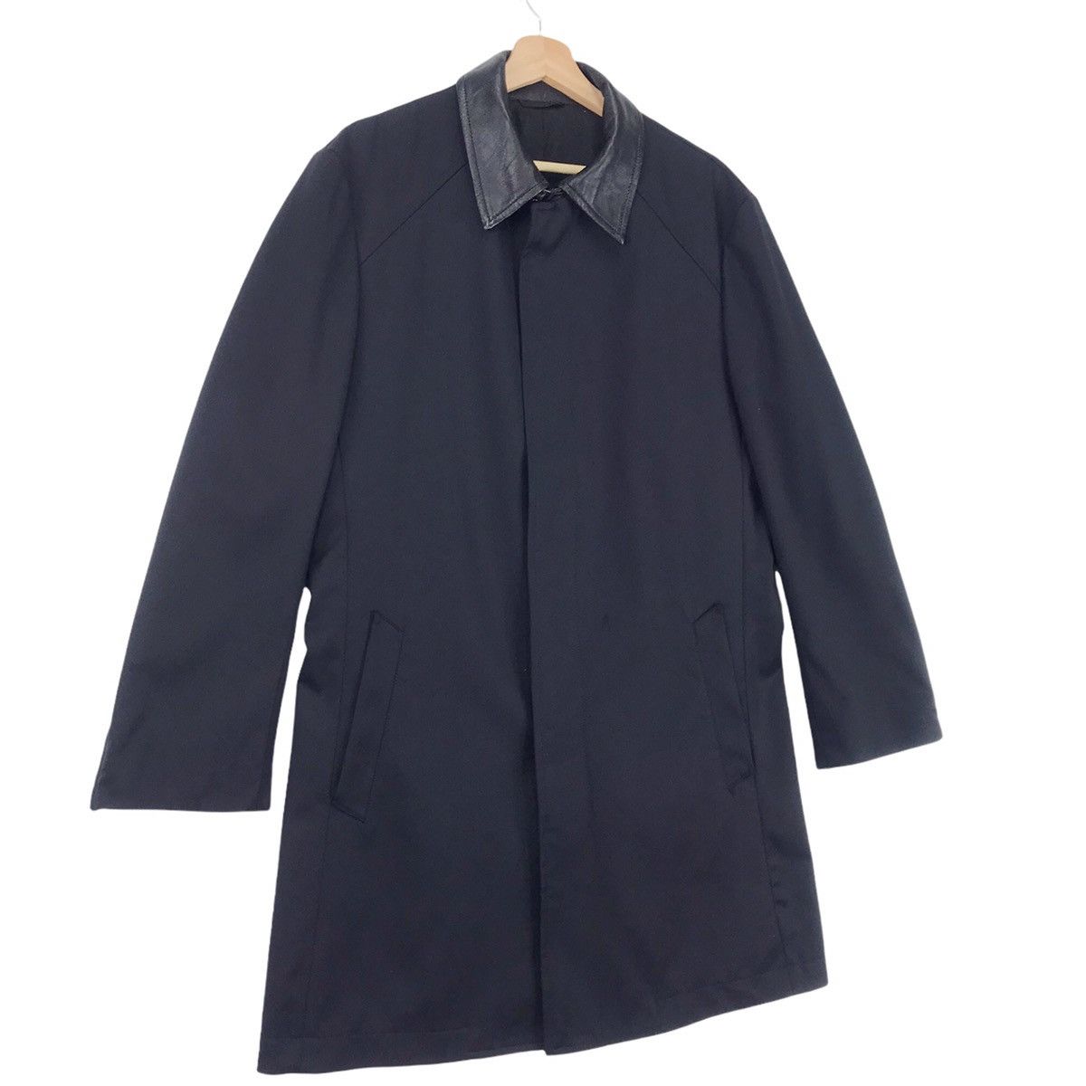 Designer × Versace Versace Collection Leather Collar Overcoat Size US L / EU 52-54 / 3 - 3 Thumbnail