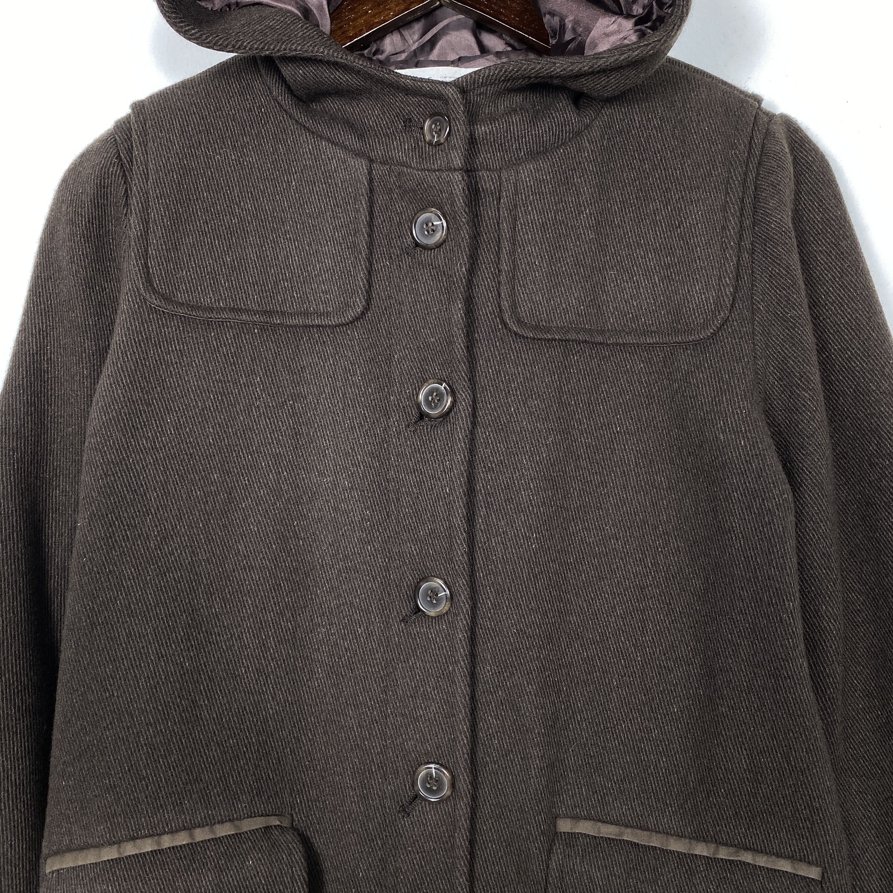 Vintage Vintage BLUE Duffle Coat Wool J0198 Size US XS / EU 42 / 0 - 6 Thumbnail