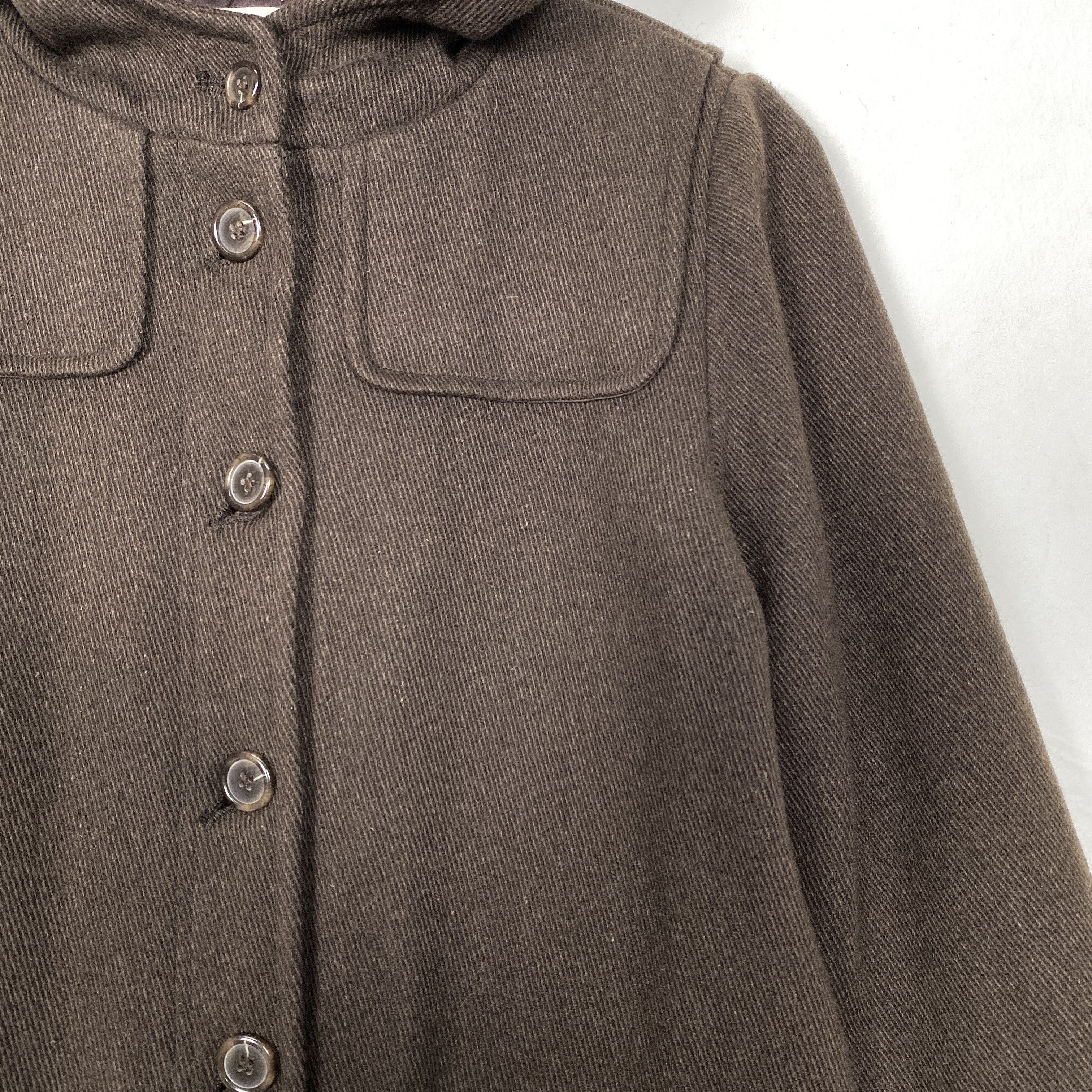 Vintage Vintage BLUE Duffle Coat Wool J0198 Size US XS / EU 42 / 0 - 7 Thumbnail