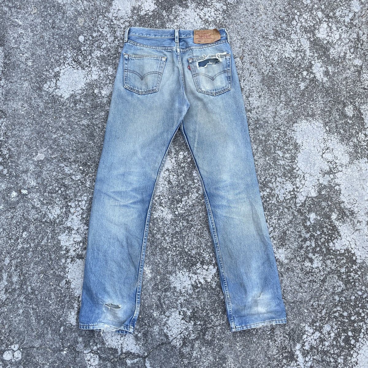 Levi's Vintage 90s Levis 501 Distressed Denim Jeans Size US 30 / EU 46 - 8 Thumbnail