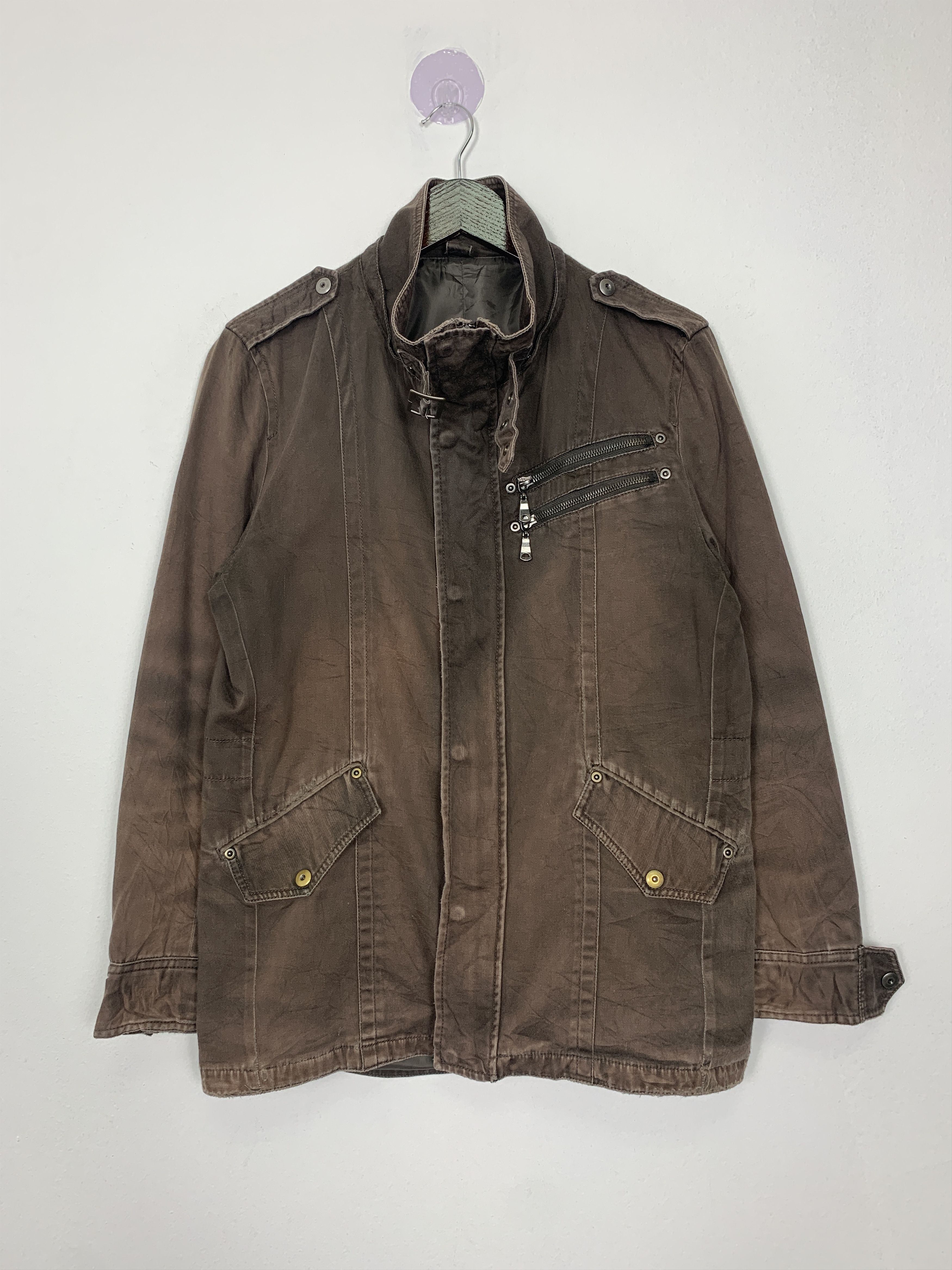 Japanese Brand Vintage SE MAN TIC Distressed Sunfaded Rugged Jacket J1094 Size US S / EU 44-46 / 1 - 1 Thumbnail