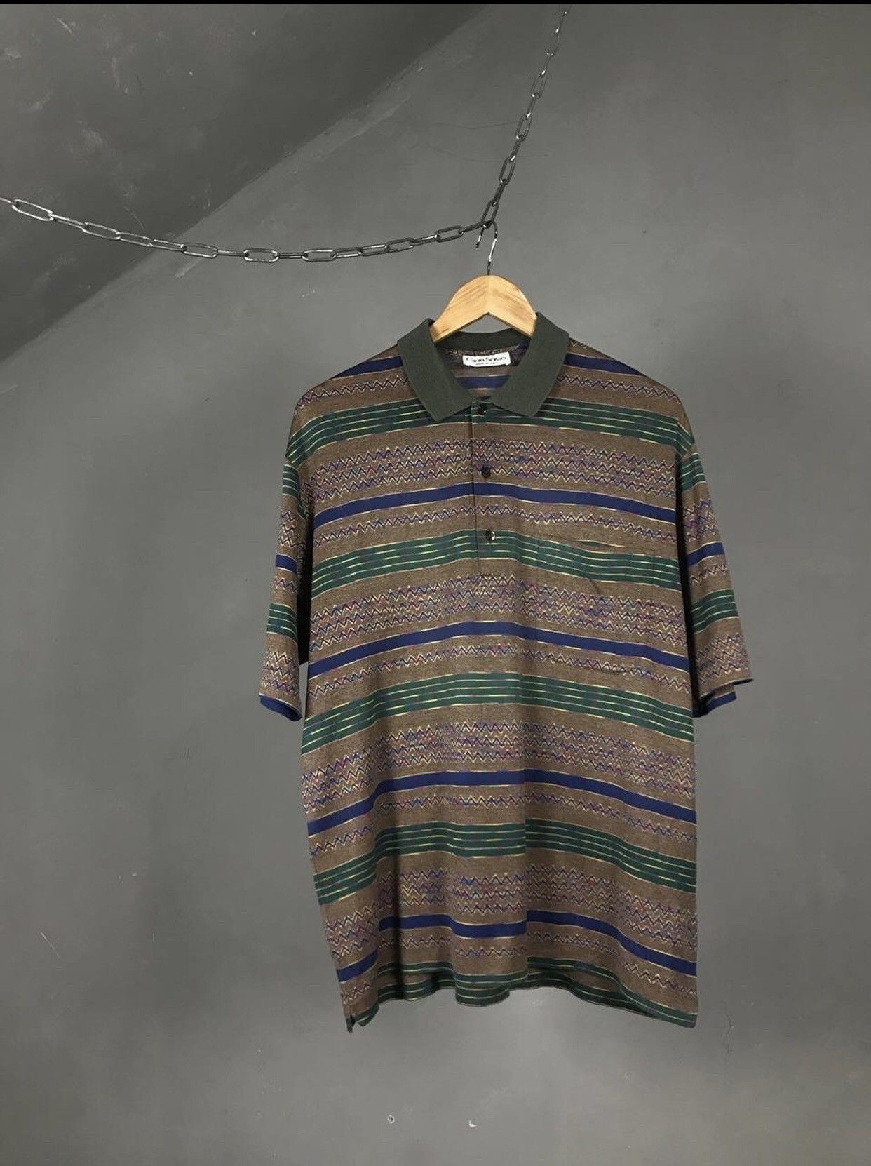 Gran Sasso Gran Sasso luxury streetwear multicolor polo tee Size US XL / EU 56 / 4 - 1 Thumbnail