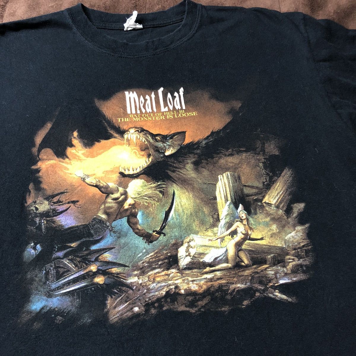 image of Band Tees Vintage 2007 Meat Loaf Band T Shirt in Black, Men's (Size Large)