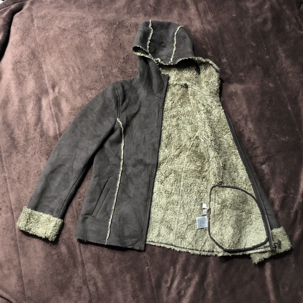 Uniqlo Vintage Uniqlo Hoodie Leather Jacket Size US S / EU 44-46 / 1 - 3 Thumbnail