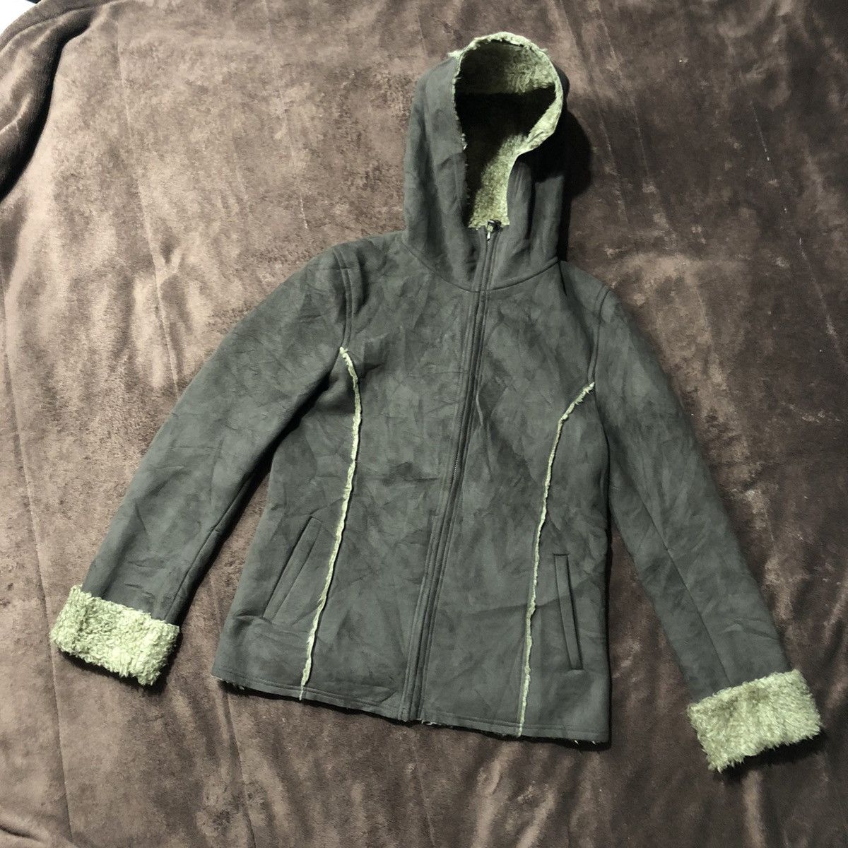 Uniqlo Vintage Uniqlo Hoodie Leather Jacket Size US S / EU 44-46 / 1 - 1 Thumbnail