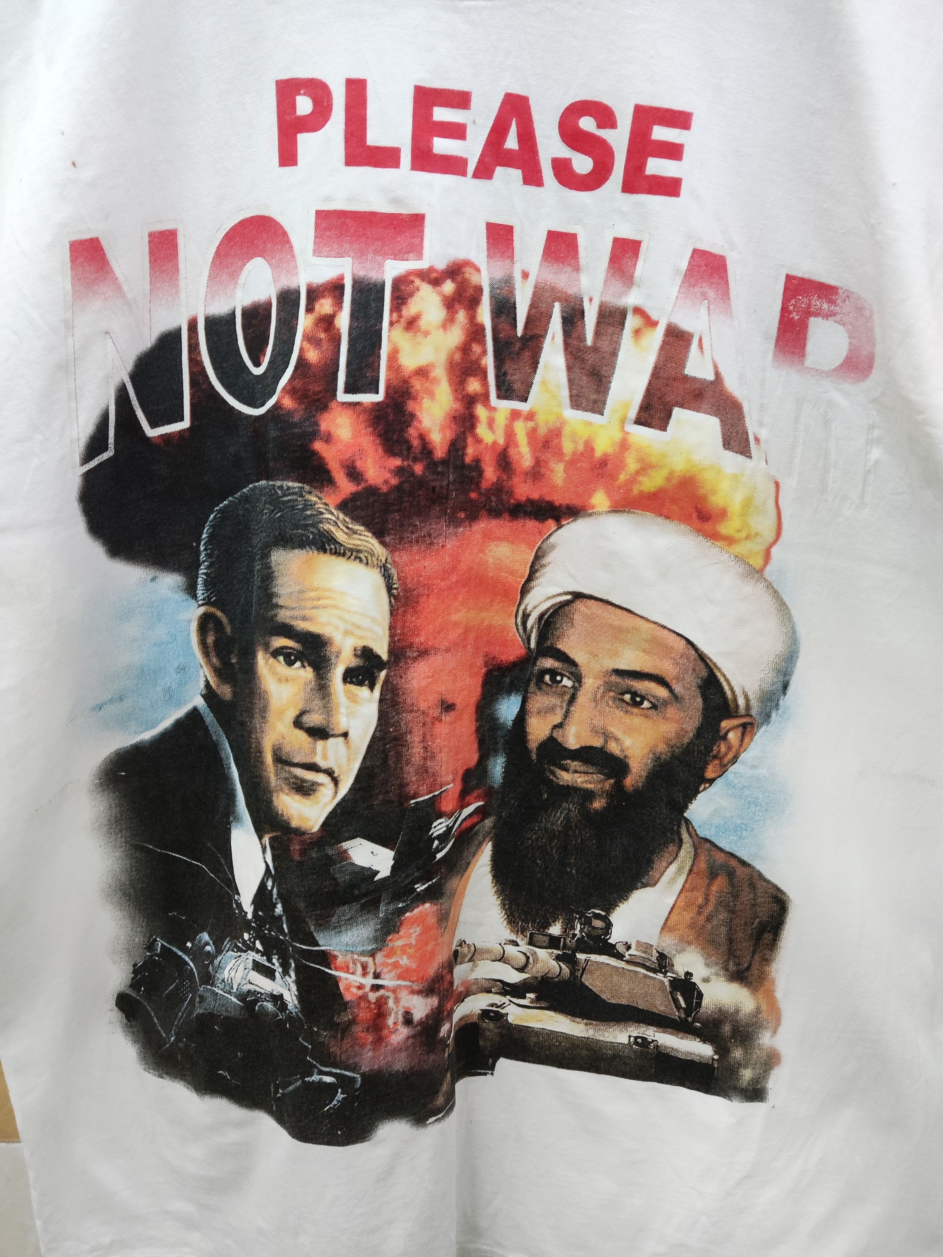 Rap Tees Vintage Y2K Bush x Osama please no war parody tee Size US L / EU 52-54 / 3 - 2 Thumbnail