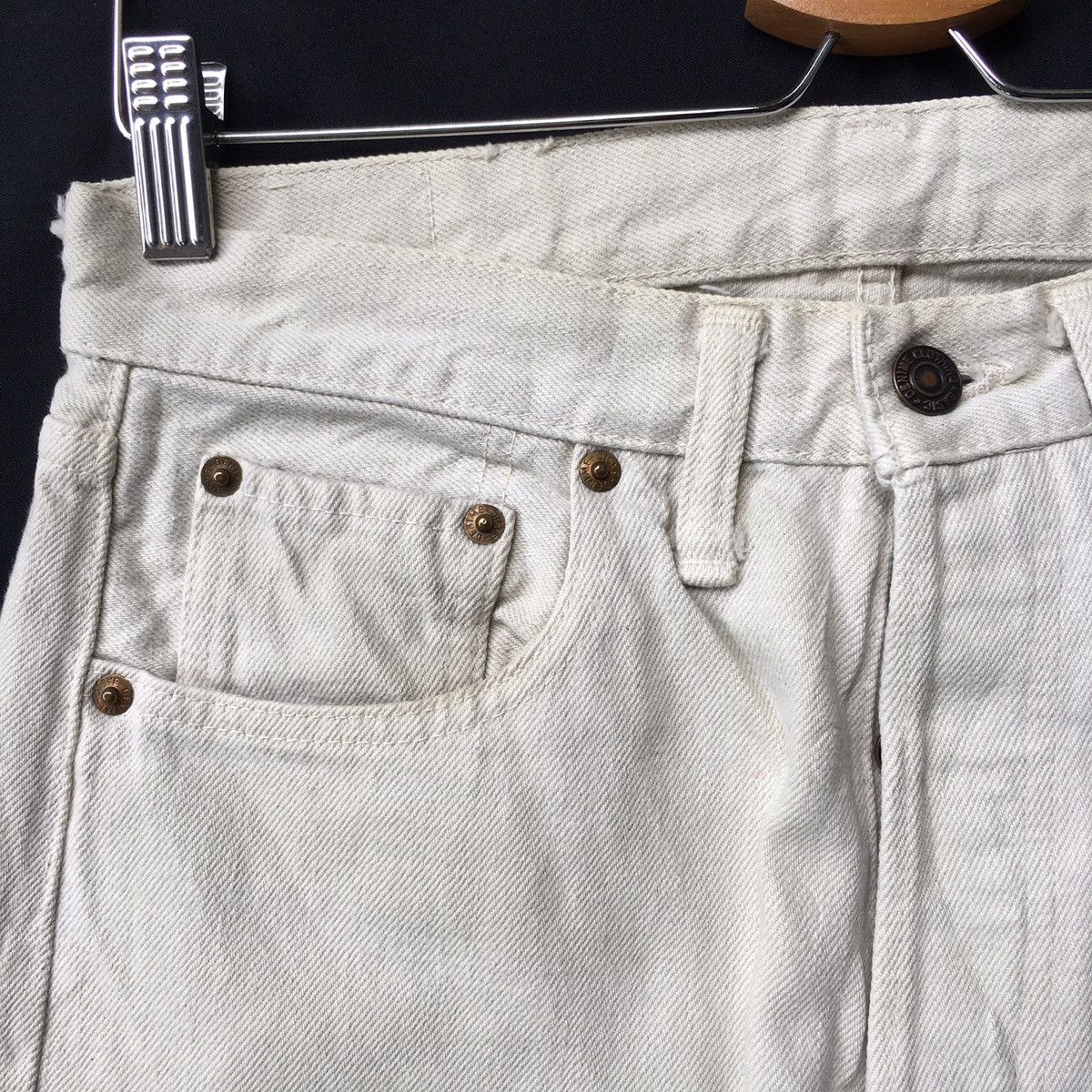 Denime Vintage Denime White Straight Cut Jeans Size US 28 / EU 44 - 7 Thumbnail