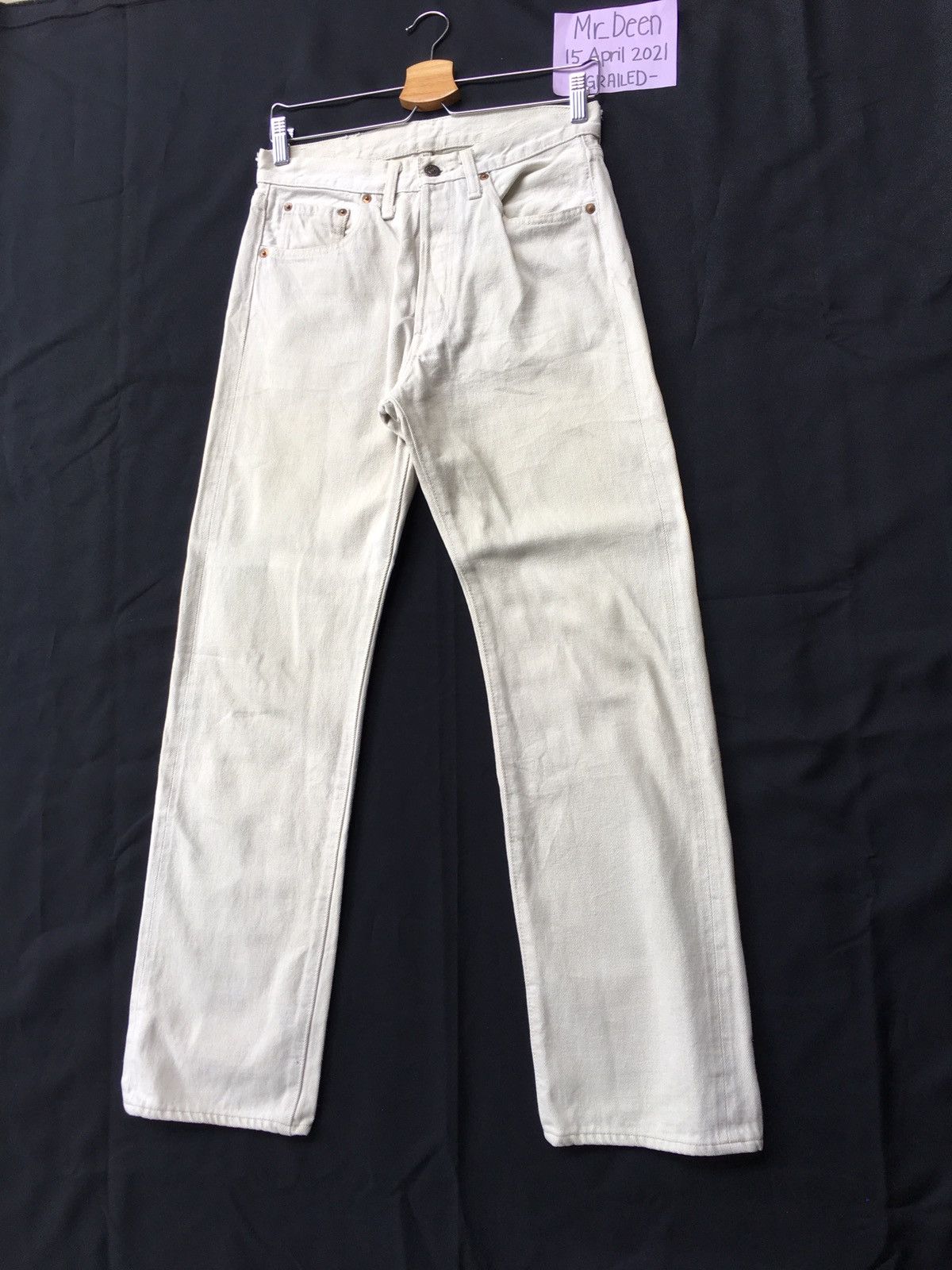 Denime Vintage Denime White Straight Cut Jeans Size US 28 / EU 44 - 3 Thumbnail