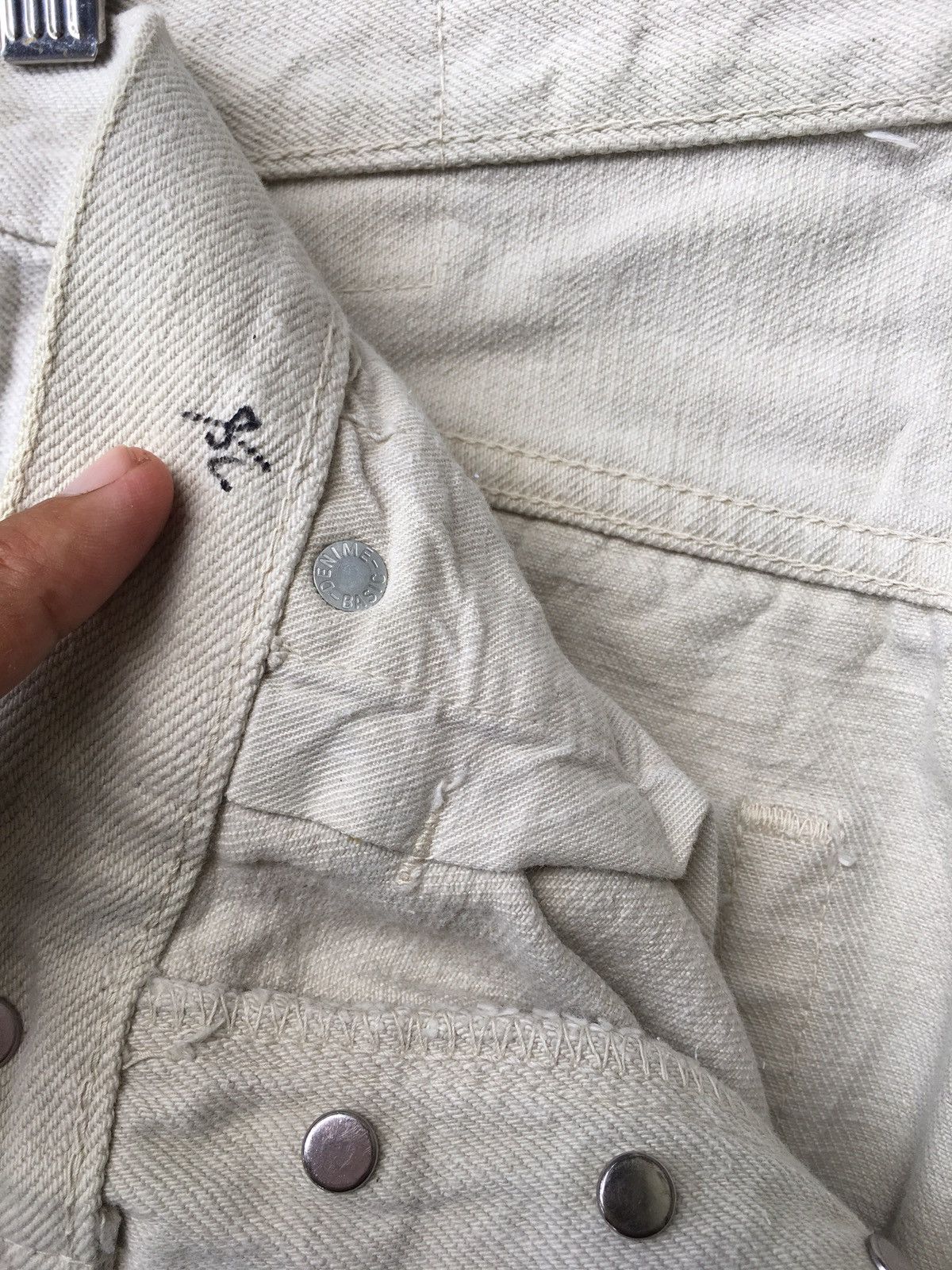 Denime Vintage Denime White Straight Cut Jeans Size US 28 / EU 44 - 10 Thumbnail