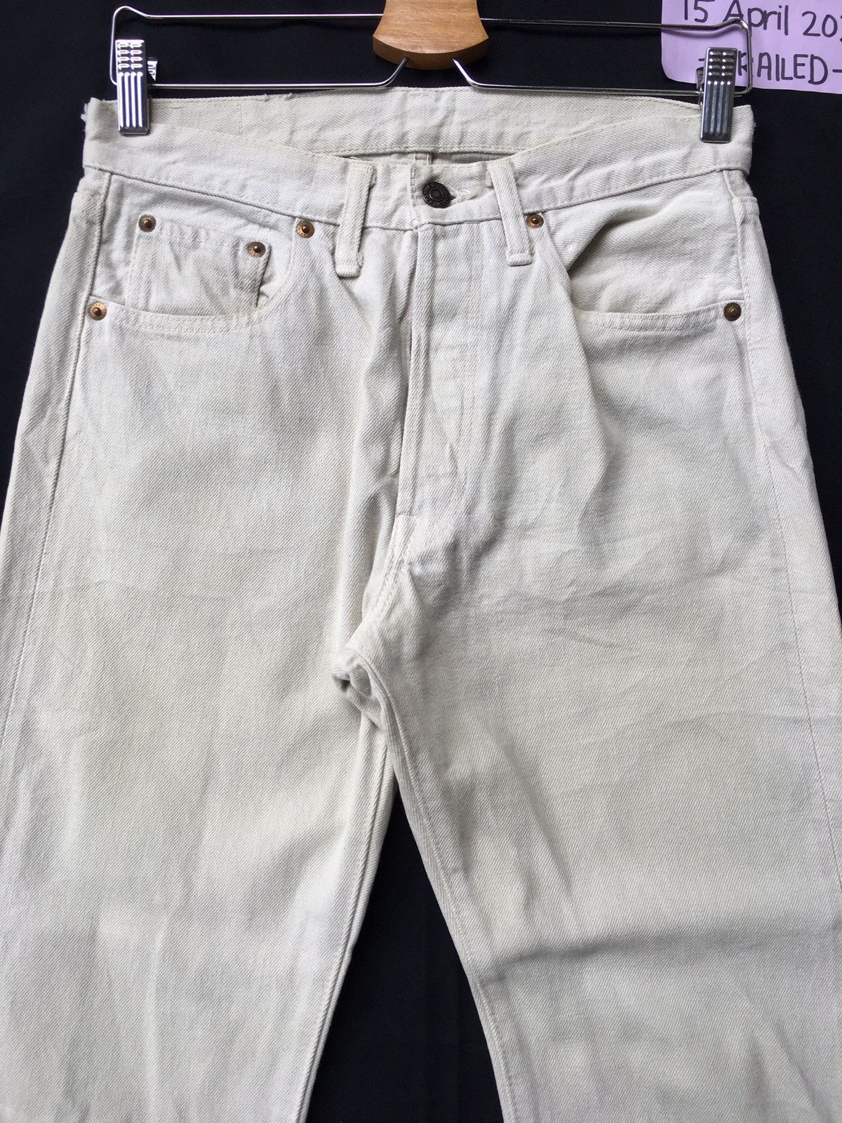Denime Vintage Denime White Straight Cut Jeans Size US 28 / EU 44 - 4 Thumbnail