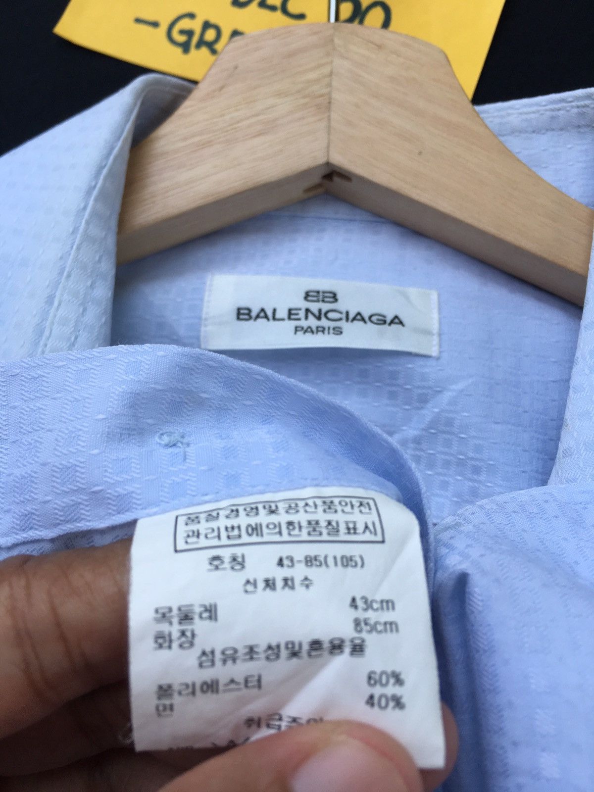 Balenciaga Vintage Balenciaga Paris Longsleeve Buttons Up Shirt Size US M / EU 48-50 / 2 - 9 Thumbnail