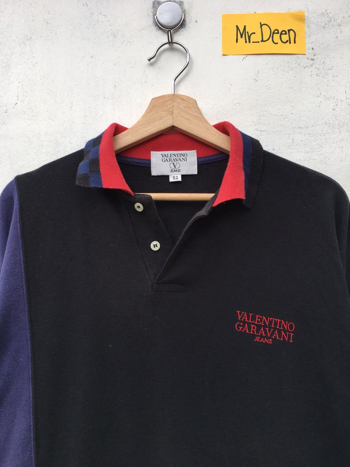 image of 90's Valentino Garavani Spellout Longsleeve in Grey, Men's (Size Large)