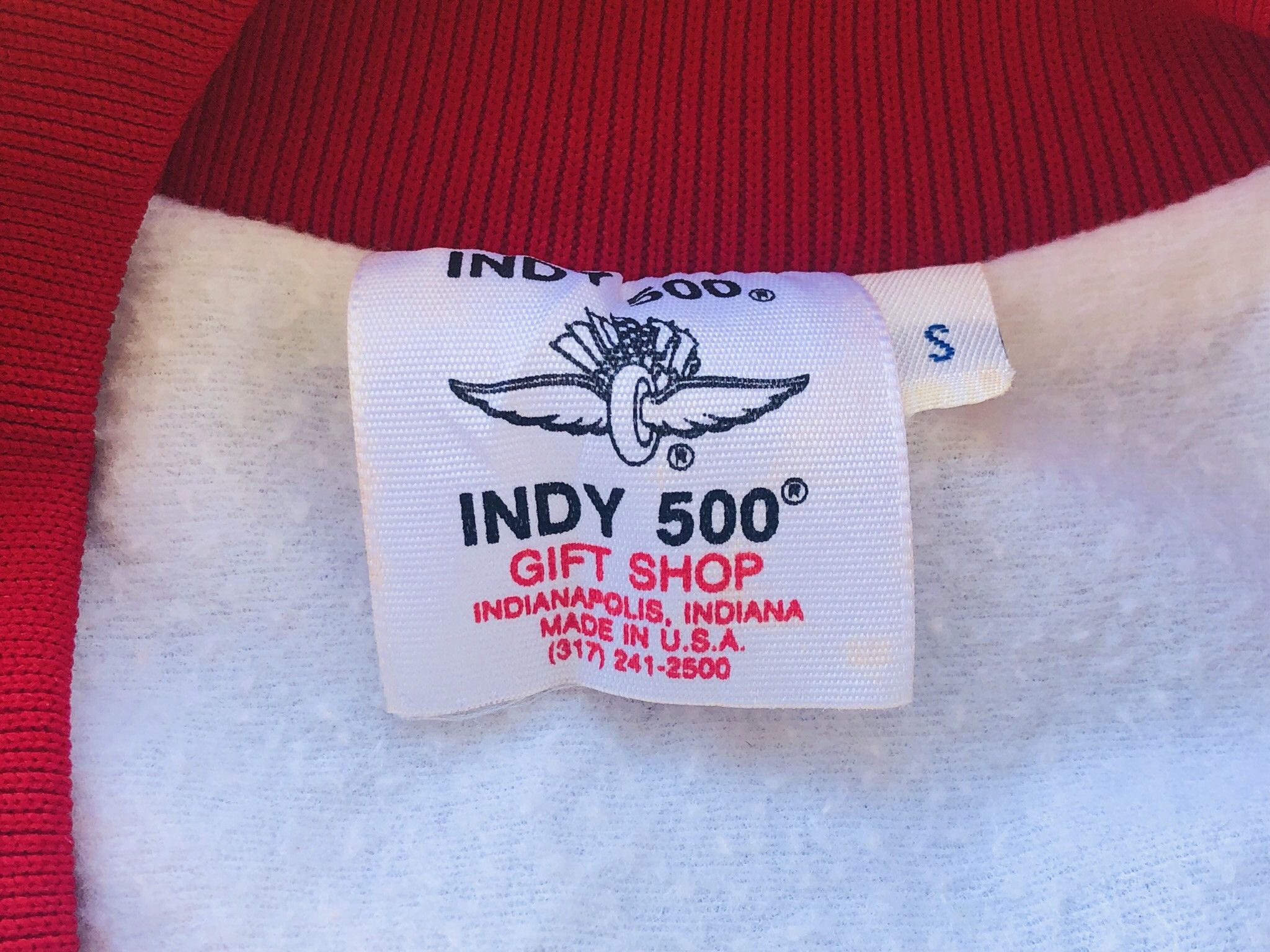 NASCAR 💥Indy 500 All Over Print Satin Style Jacket Indianapolis Size US S / EU 44-46 / 1 - 6 Thumbnail