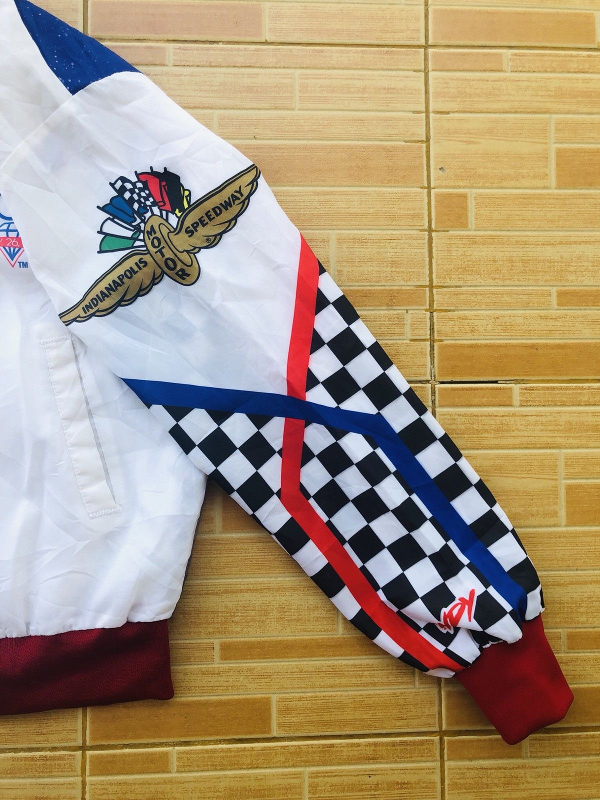 NASCAR 💥Indy 500 All Over Print Satin Style Jacket Indianapolis Size US S / EU 44-46 / 1 - 4 Thumbnail