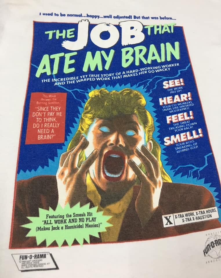 Band Tees Rare Vintage 80s Ramones The Job That Ate My Brain Size US L / EU 52-54 / 3 - 2 Thumbnail