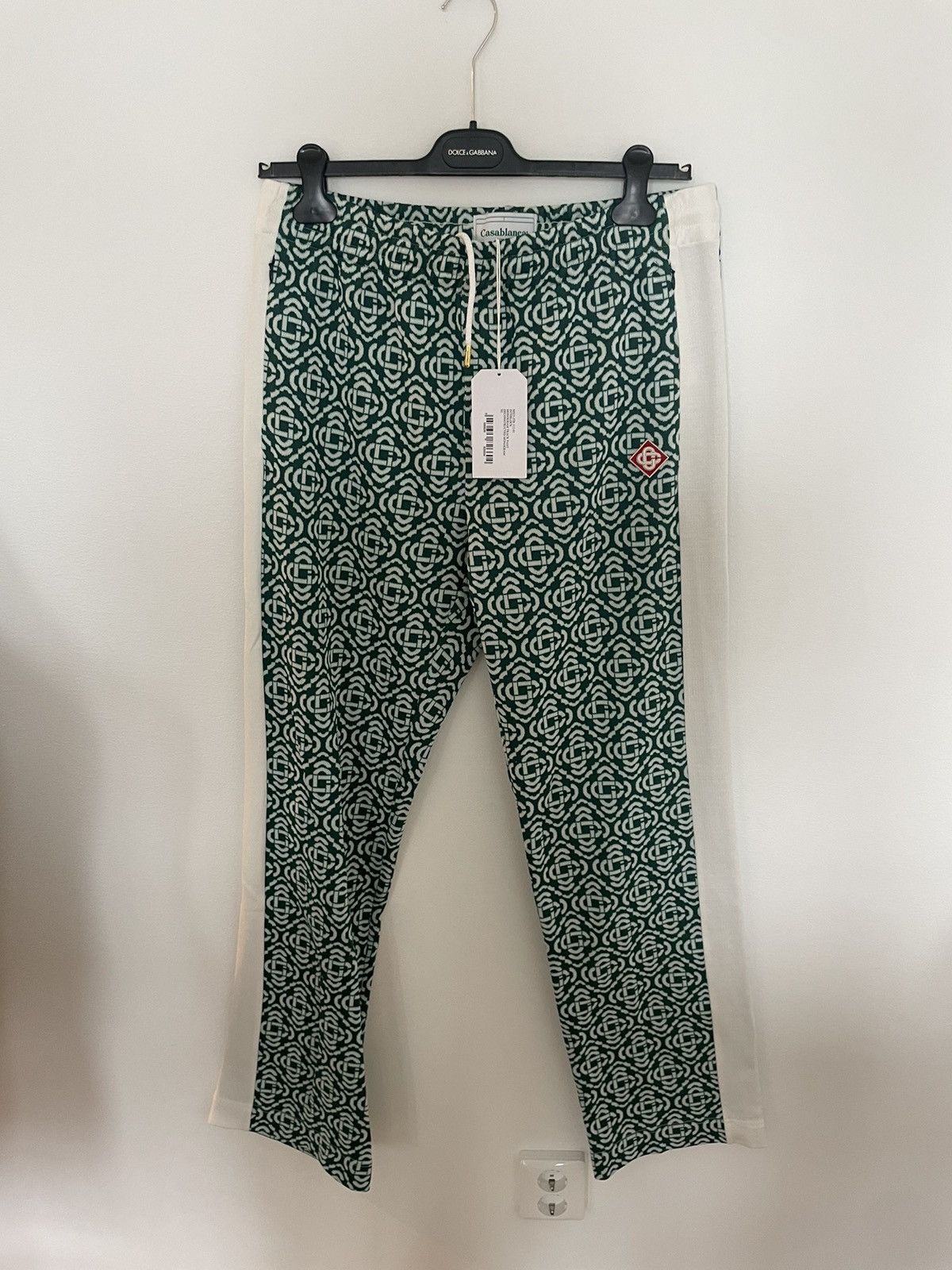 Image of Casablanca Interlock Monogram Track Pant in Green, Men's (Size 34)