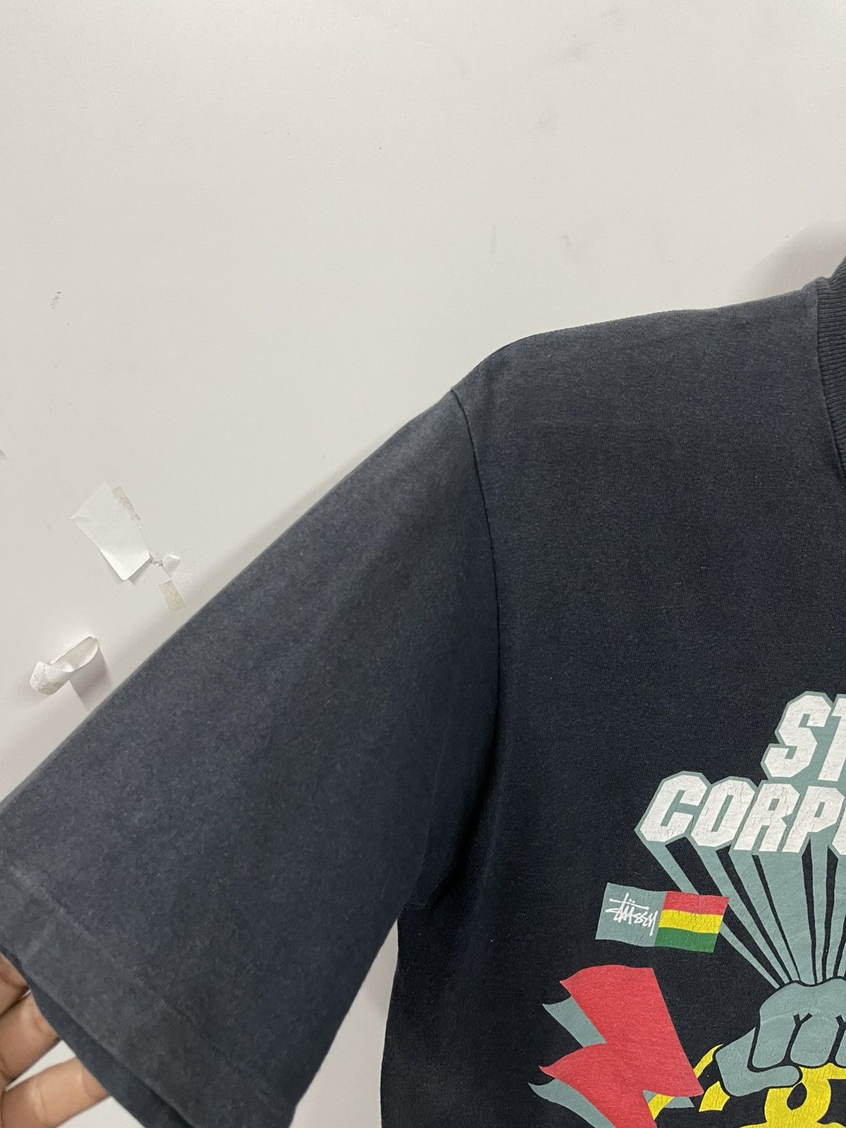 Stussy × Vintage Vintage Stussy Corporation Resist Skull Single Stitch Shirt Size US M / EU 48-50 / 2 - 8 Thumbnail
