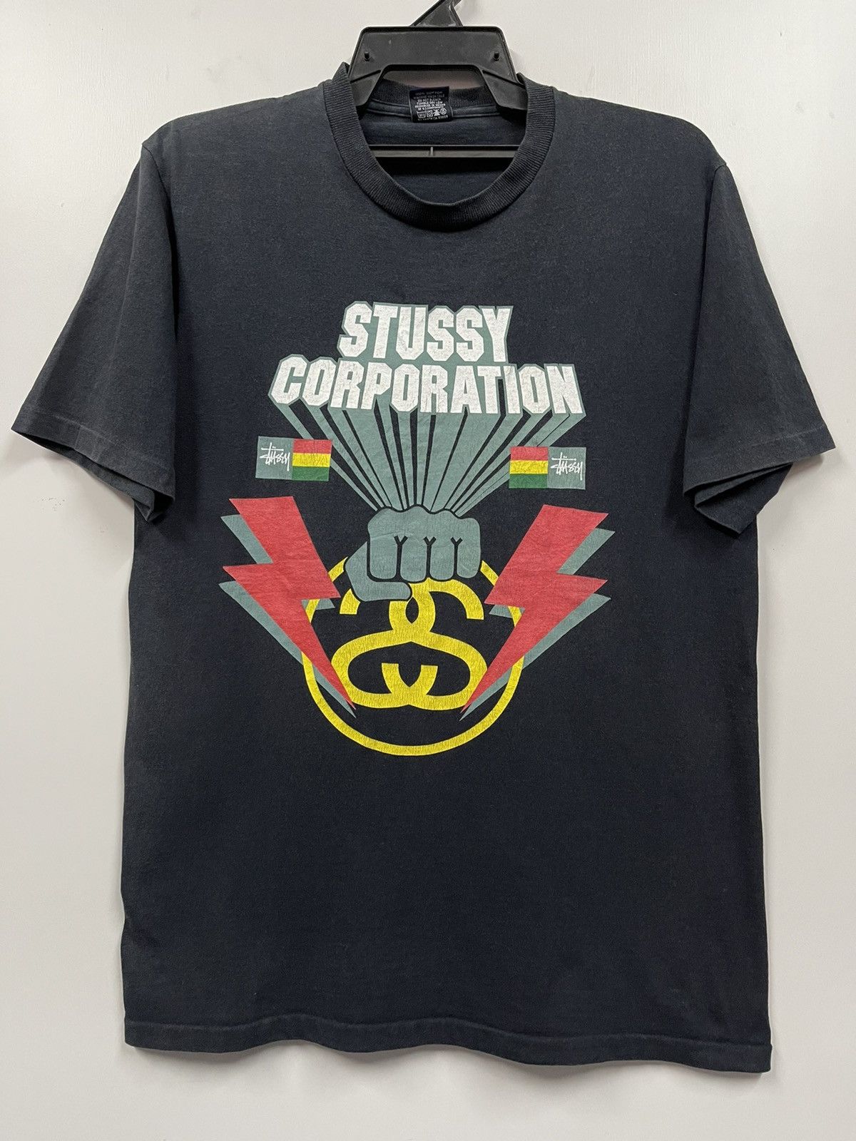 Stussy × Vintage Vintage Stussy Corporation Resist Skull Single Stitch Shirt Size US M / EU 48-50 / 2 - 1 Thumbnail