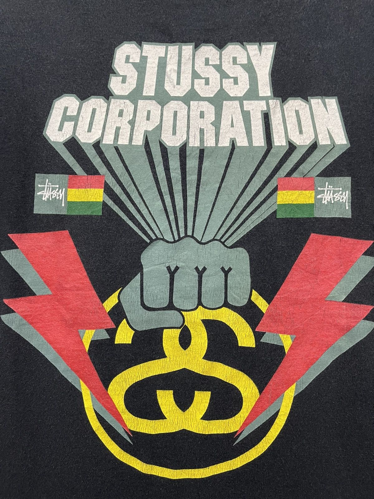 Stussy × Vintage Vintage Stussy Corporation Resist Skull Single Stitch Shirt Size US M / EU 48-50 / 2 - 2 Thumbnail